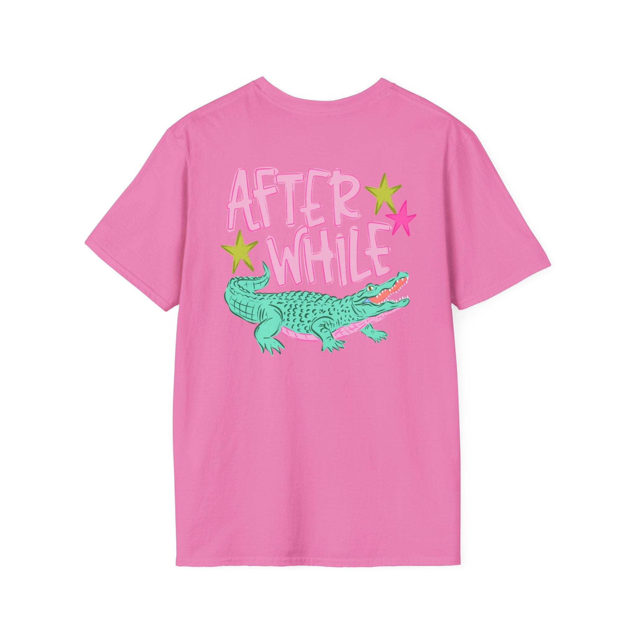 Later Croc Graphic T-Shirt — Retro Pastel Alligator Tee