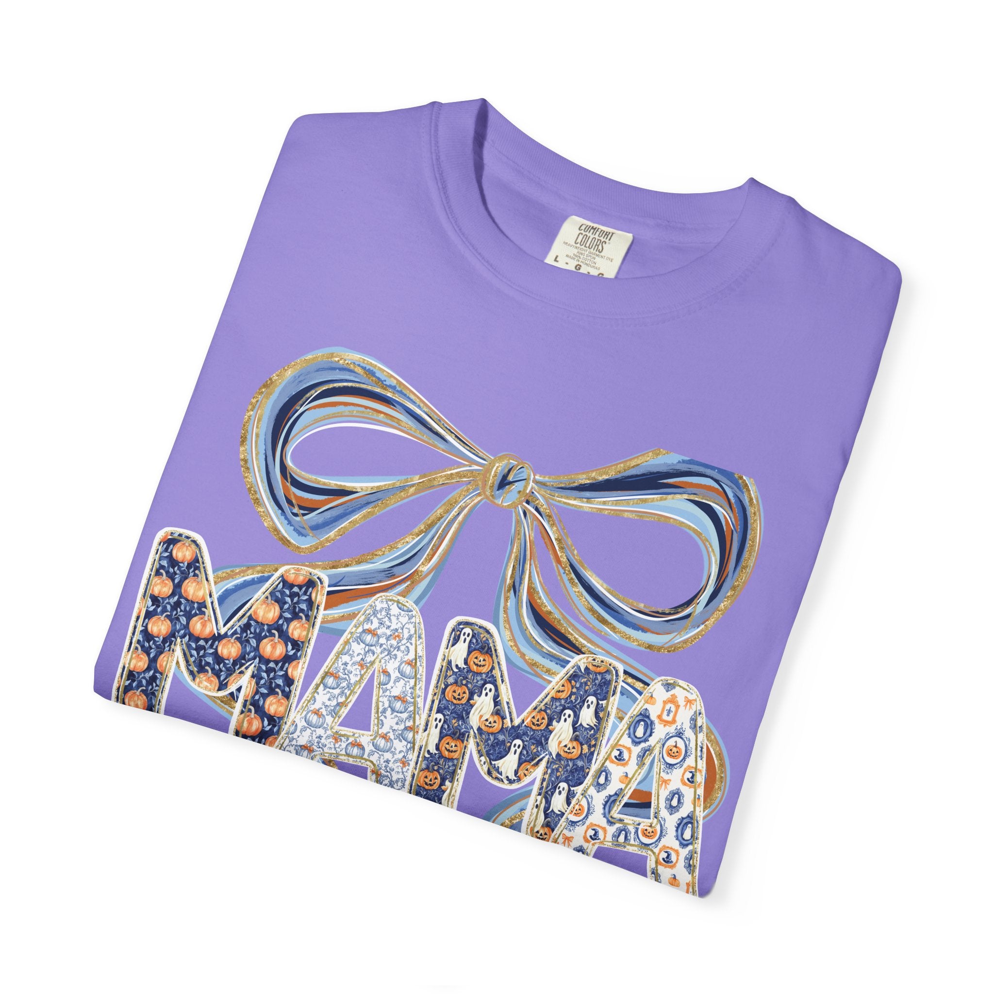 Fall Pumpkin Mama Bow - Comfort Color