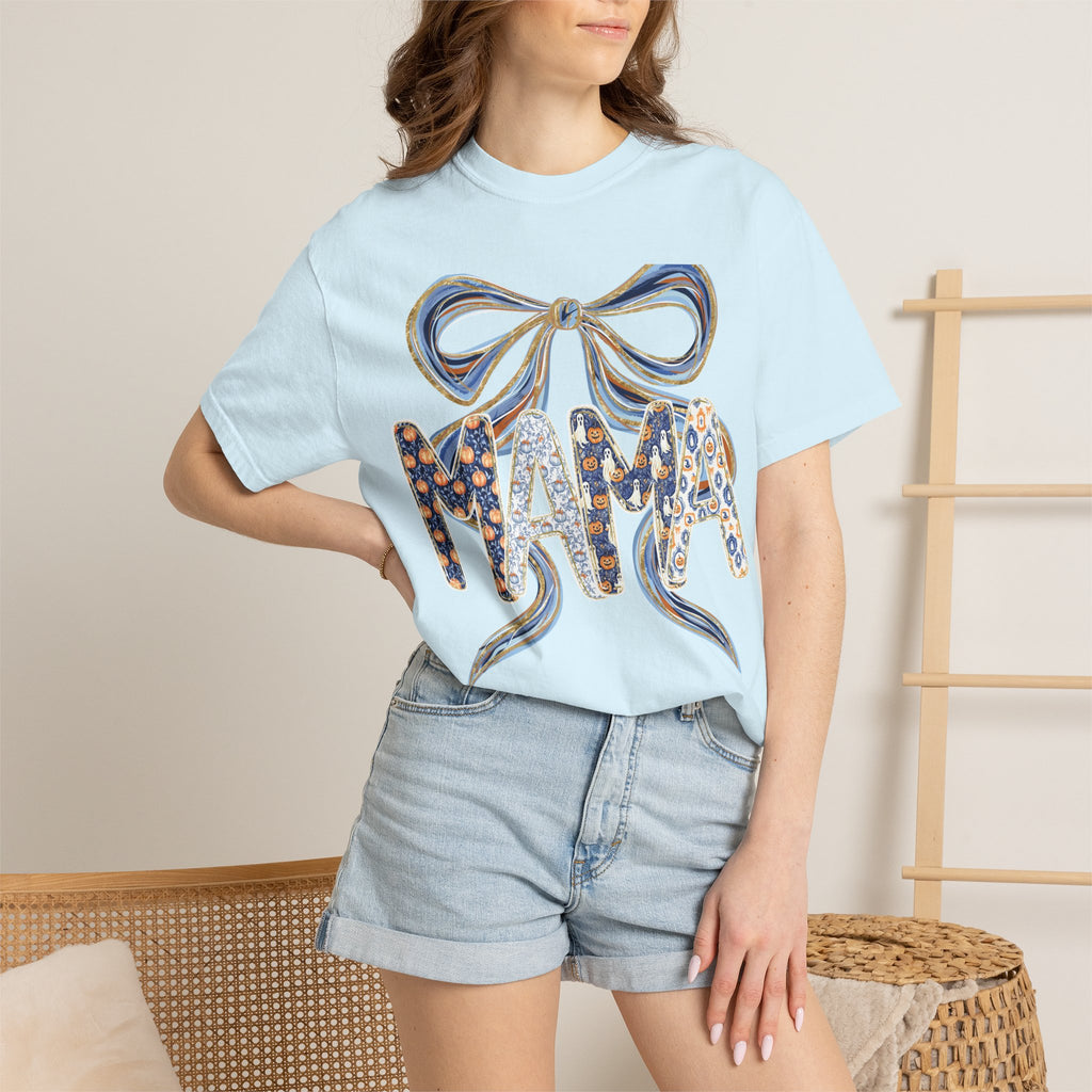 Fall Pumpkin Mama Bow - Comfort Color