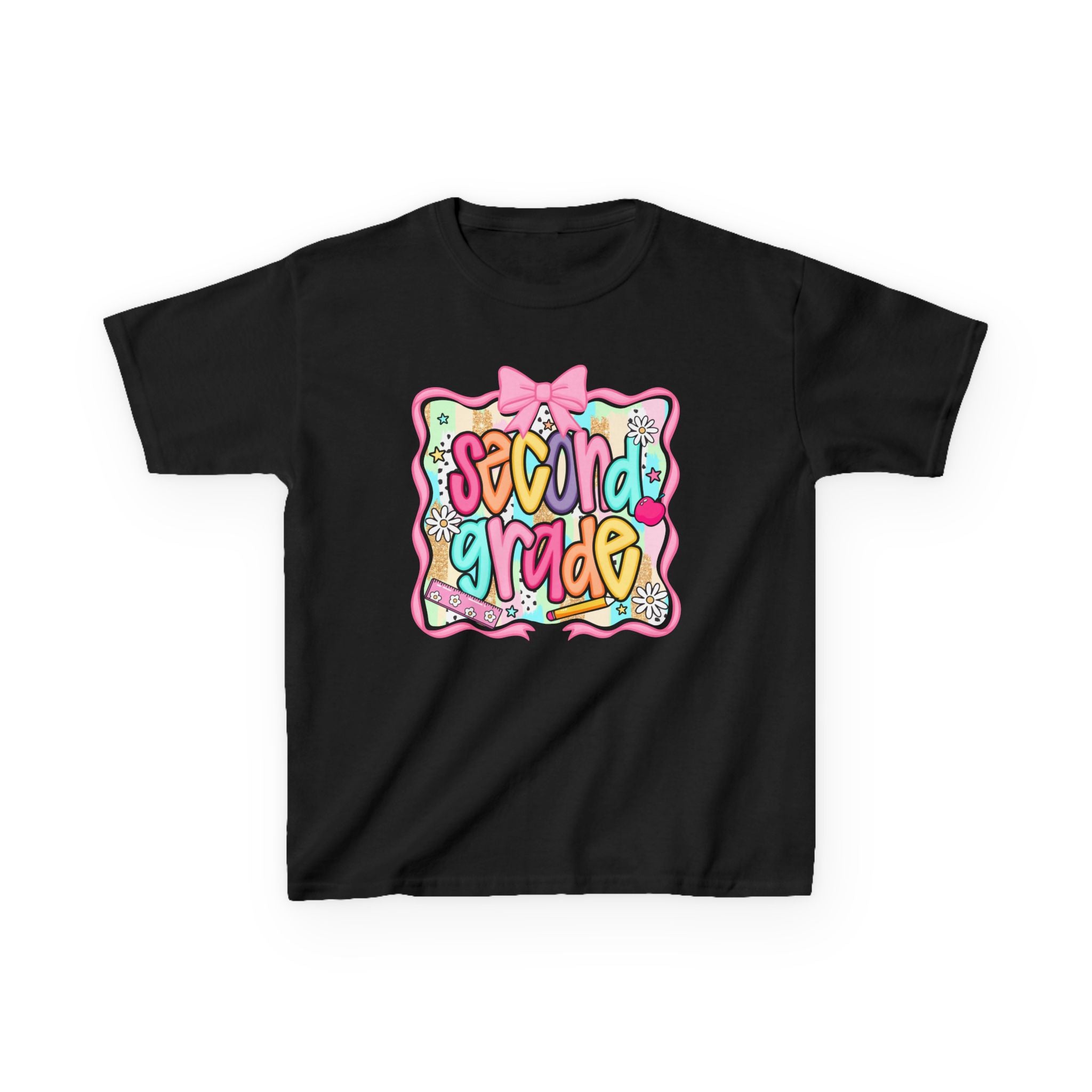 Second Grade Kids T‑Shirt — Cute Back‑to‑School Graphic Tee