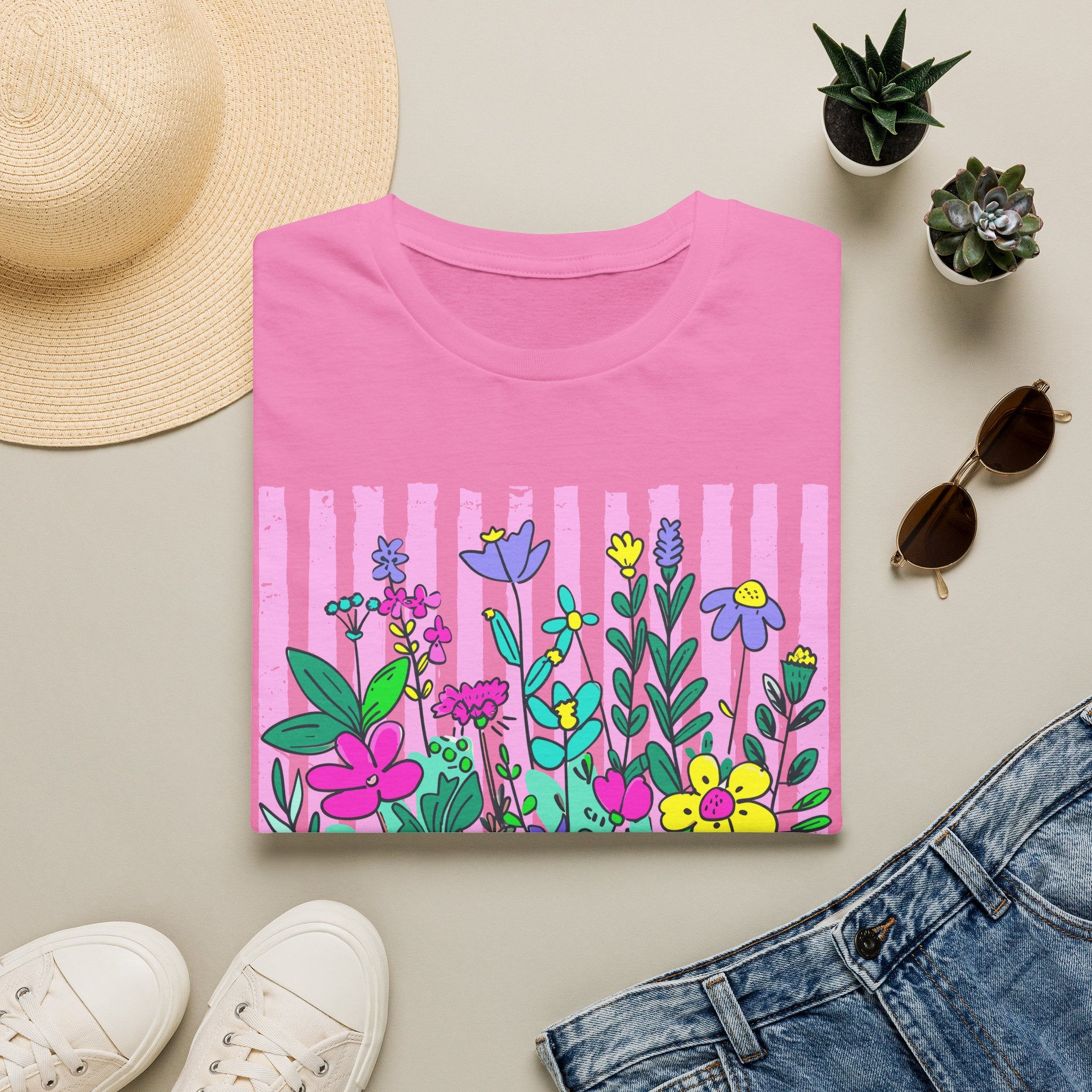 Granny Floral T-Shirt — Colorful Garden Graphic Tee for Grandmothers