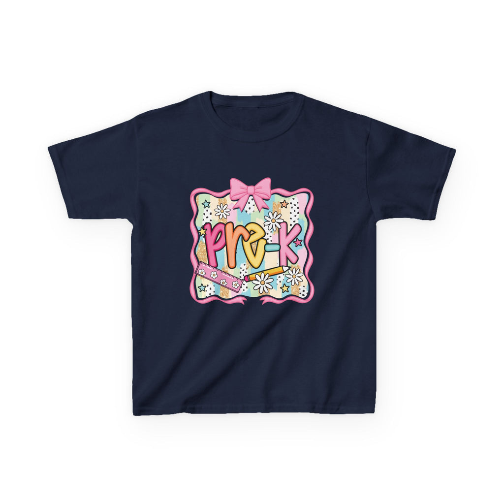 Kids Tee — Colorful 'Pre-K' Floral Design