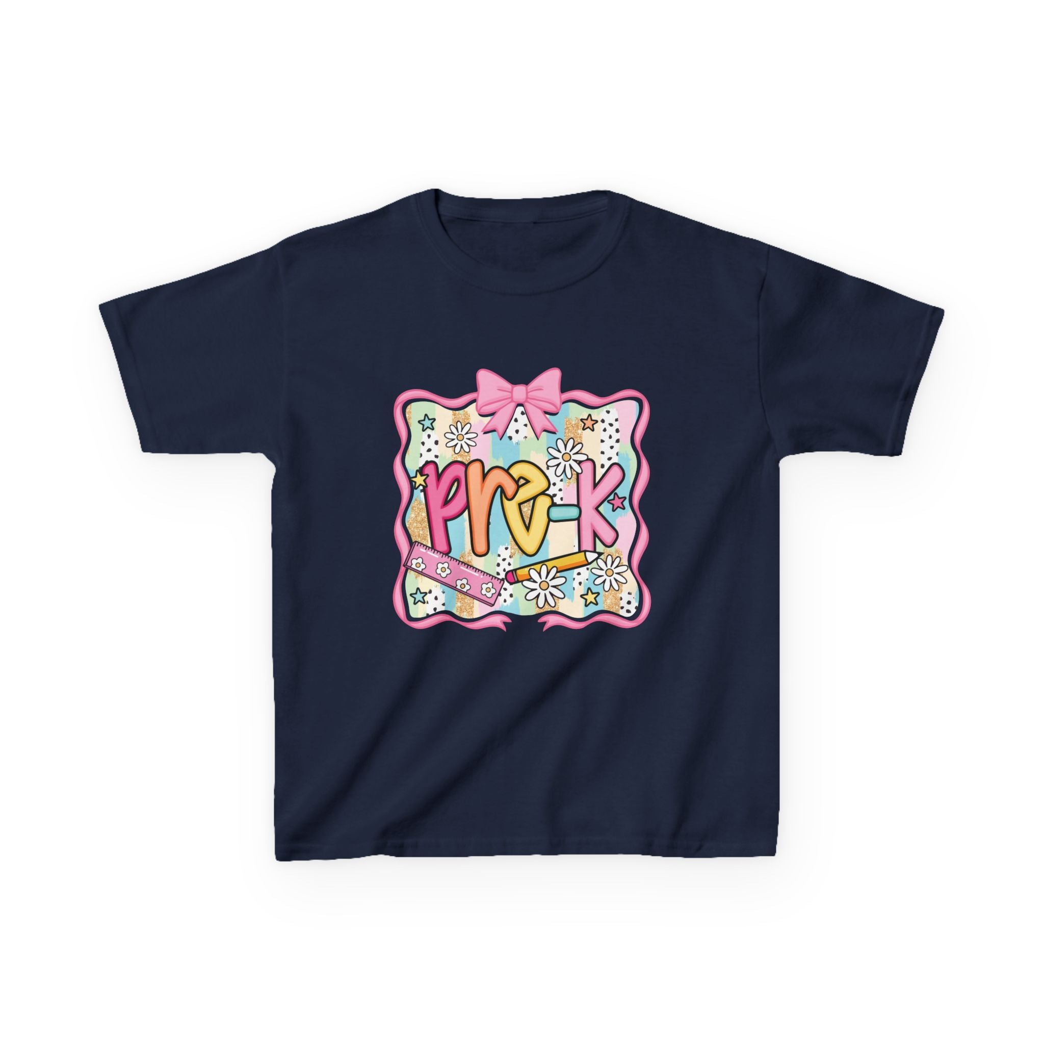 Kids Tee — Colorful 'Pre-K' Floral Design