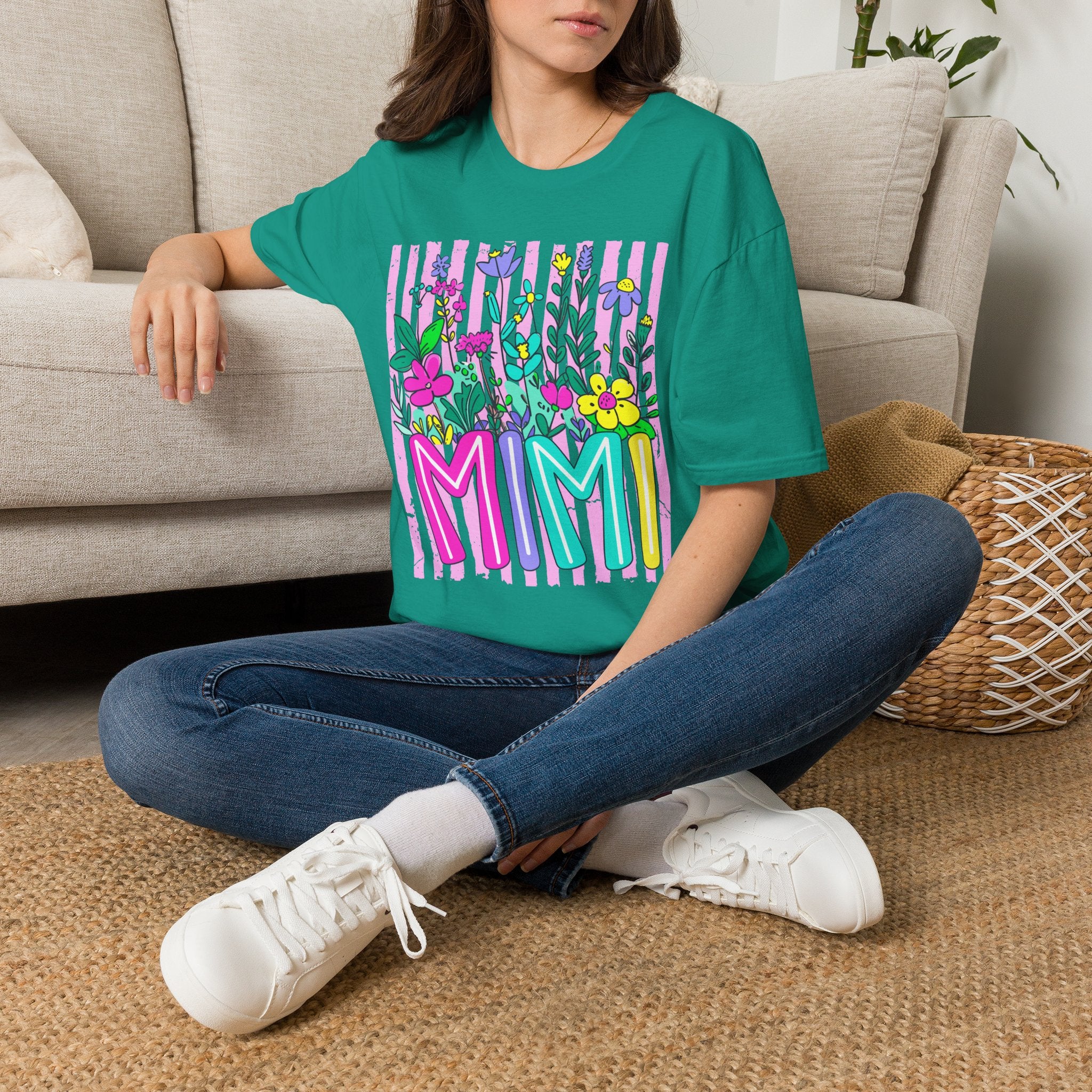 MMI Floral Graphic T-Shirt — Colorful Spring Flower Bouquet Tee