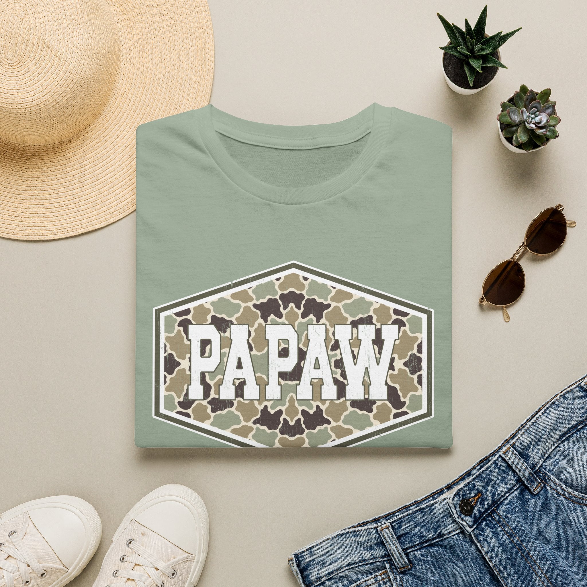 Papaw Camo- Gildan Soft Style