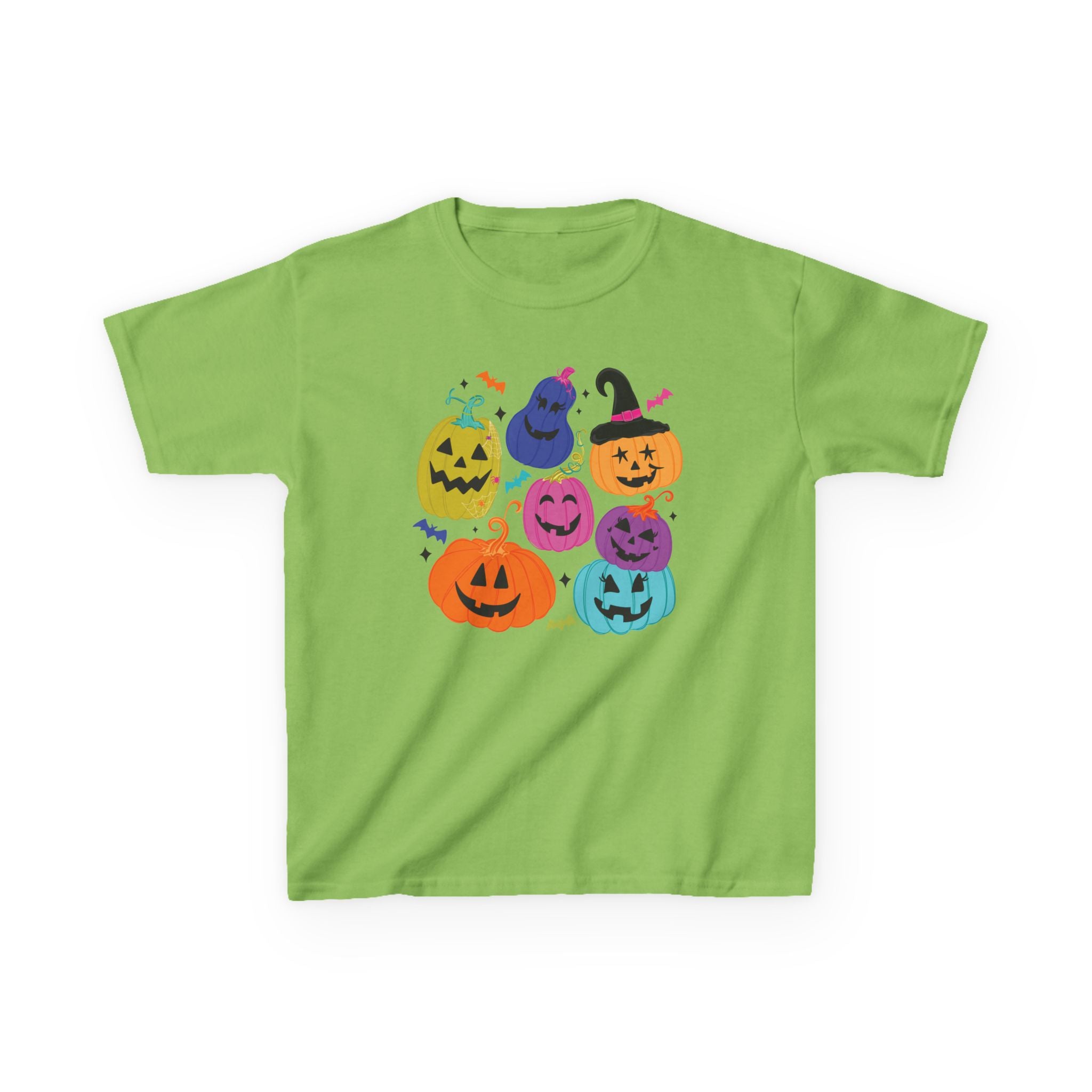 Kids Halloween Pumpkins T‑Shirt — Colorful Jack‑O'Lanterns Cute Trick or Treat Tee