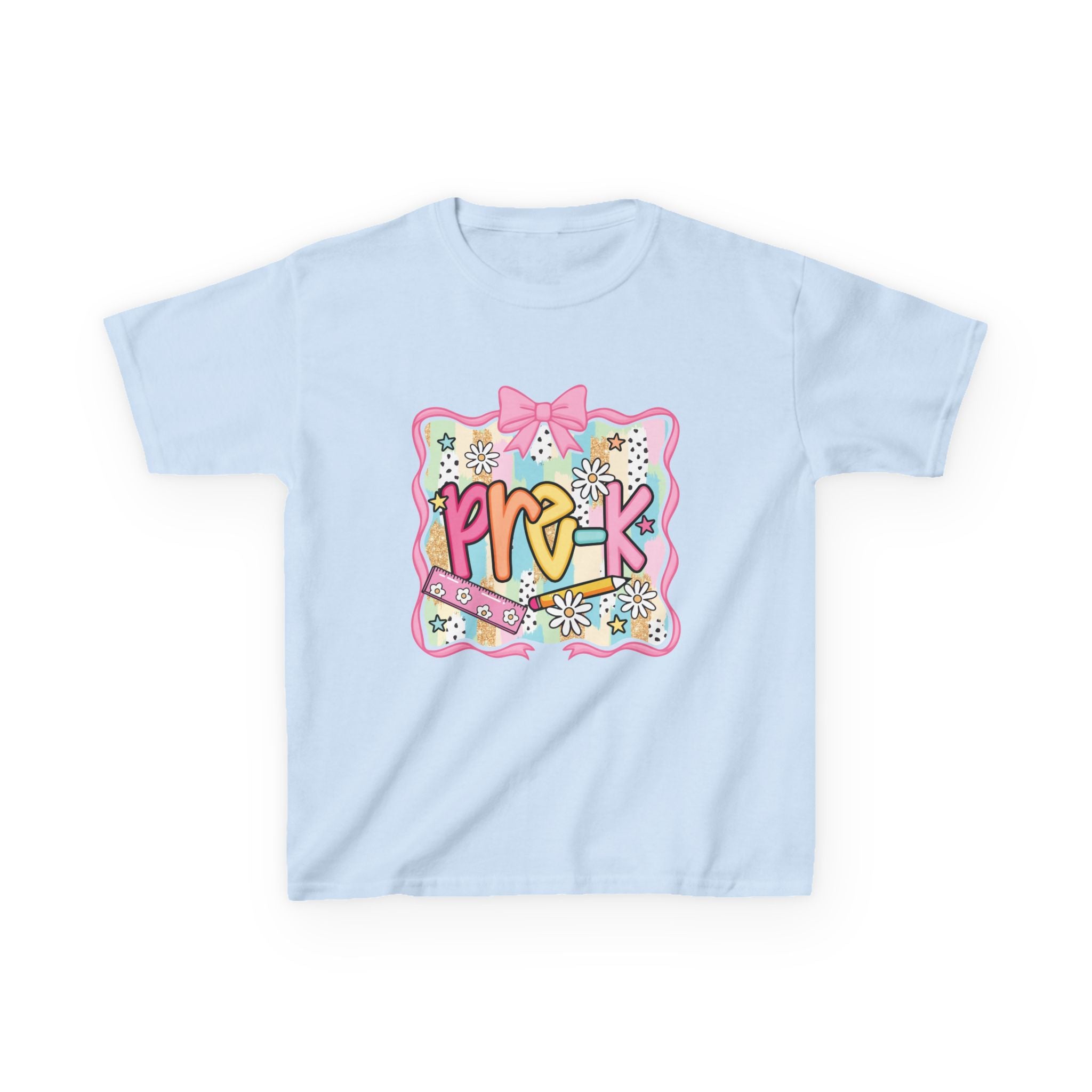 Kids Tee — Colorful 'Pre-K' Floral Design