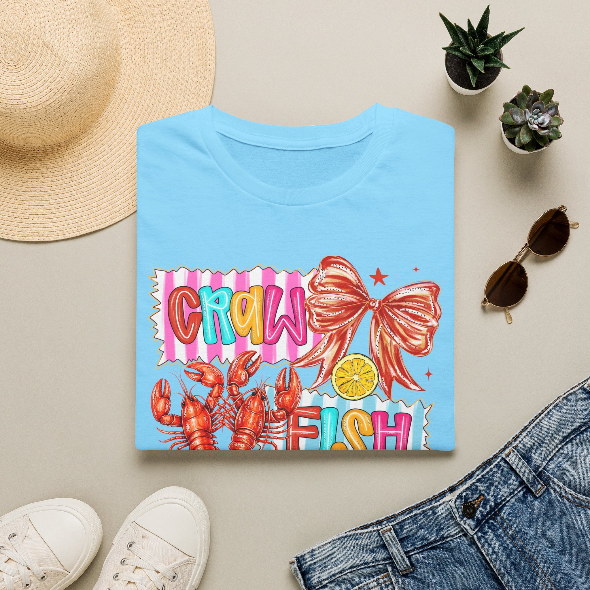 Crawfish Season T-Shirt — Colorful Cajun Seafood Graphic Tee