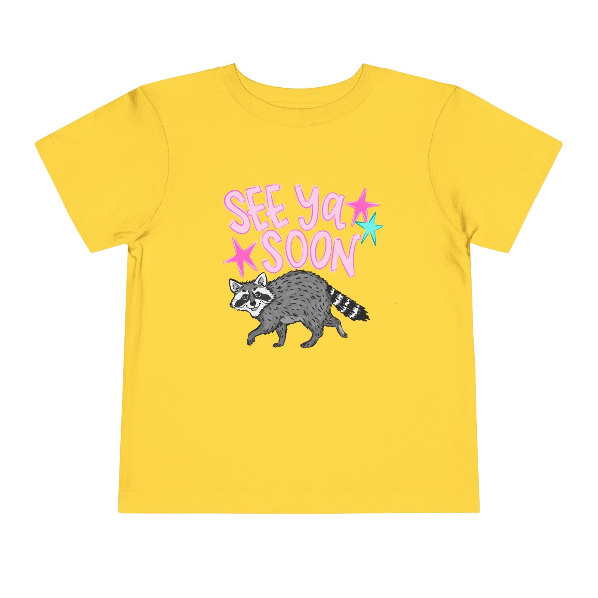 Toddler Tee — "See Ya Soon" Raccoon Graphic Shirt