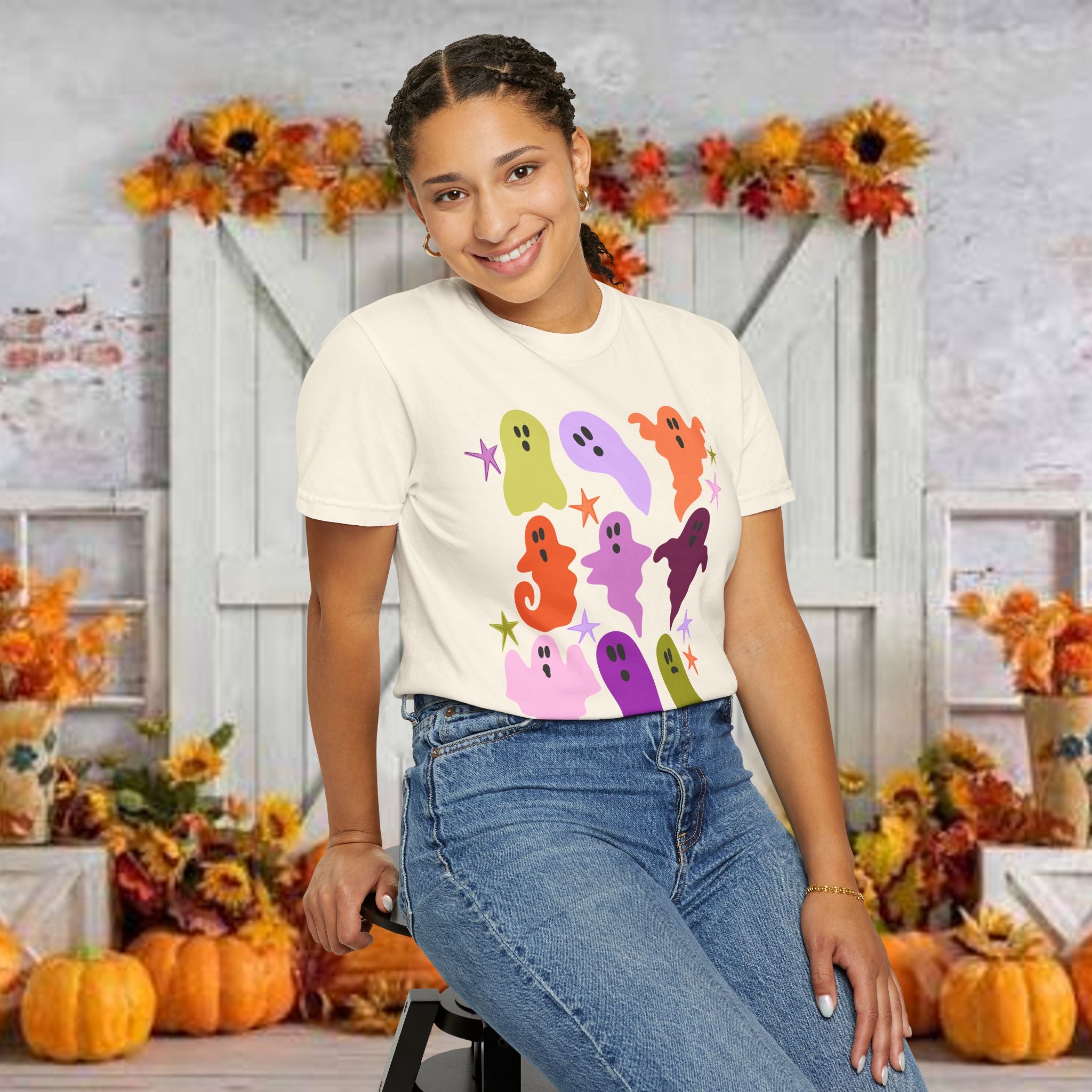 Cute Colorful Ghosts Halloween T-Shirt