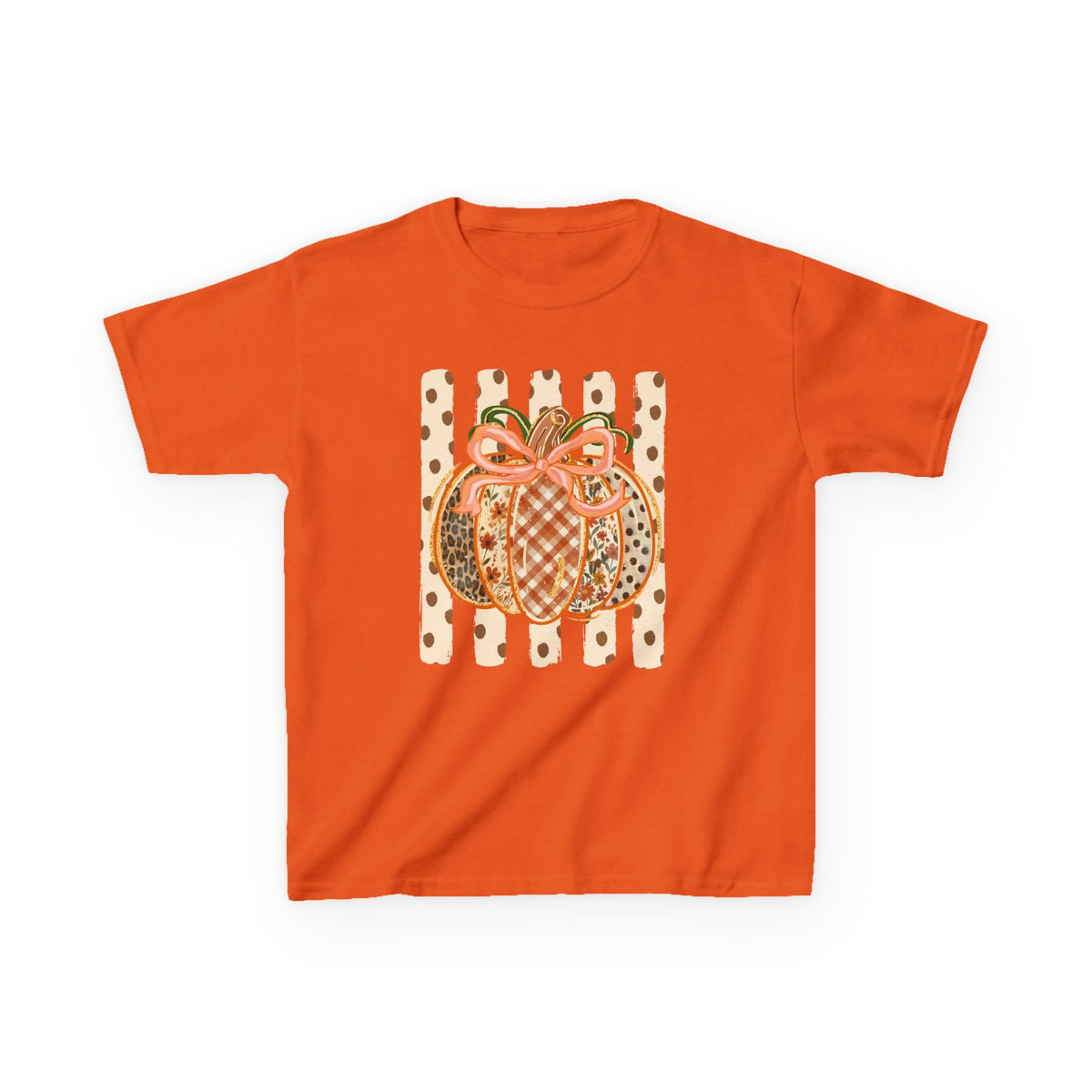 Kids Preppy Fall Pumpkin Tee — Cute Fall Halloween Shirt for Children