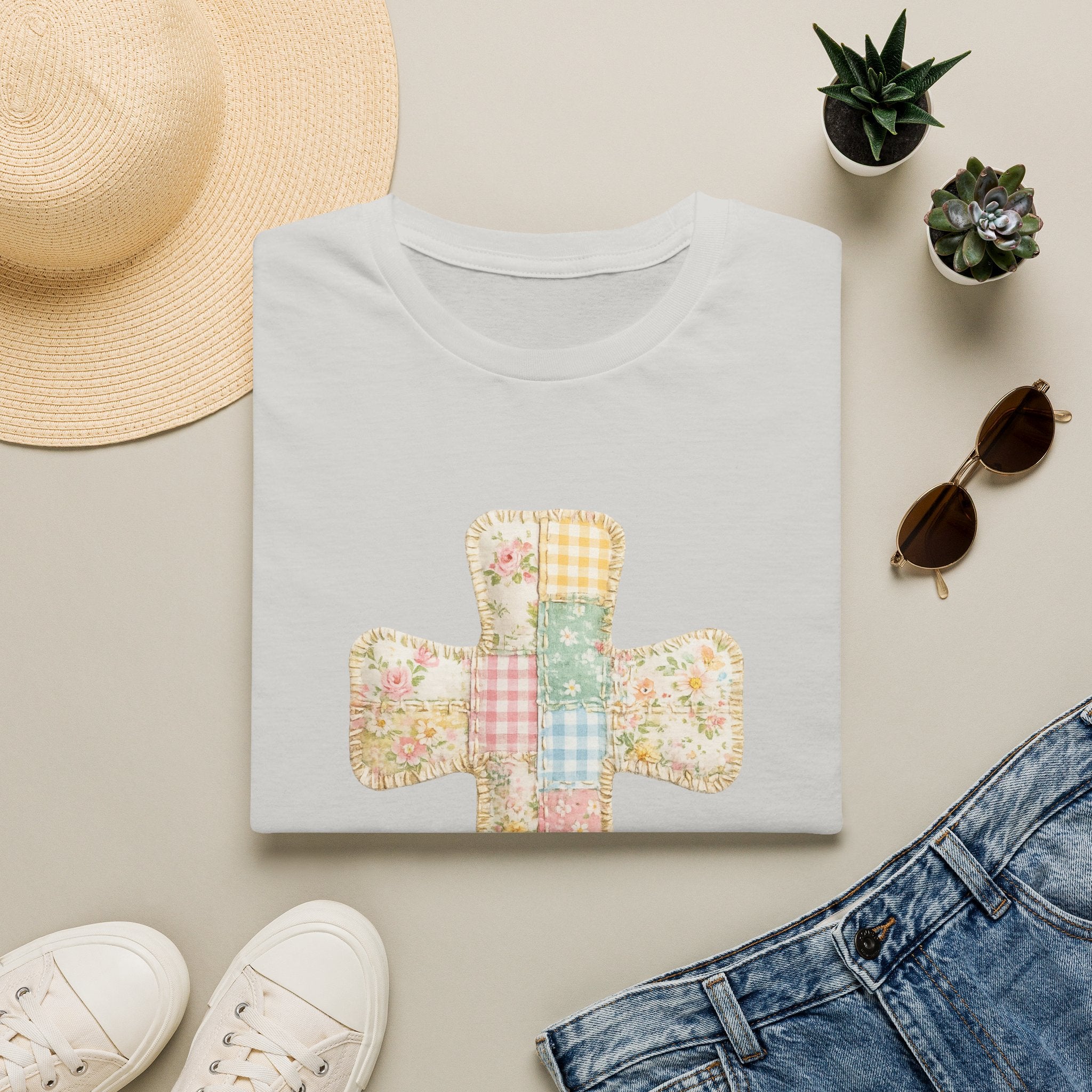 Patchwork Cross - Gildan Soft Style