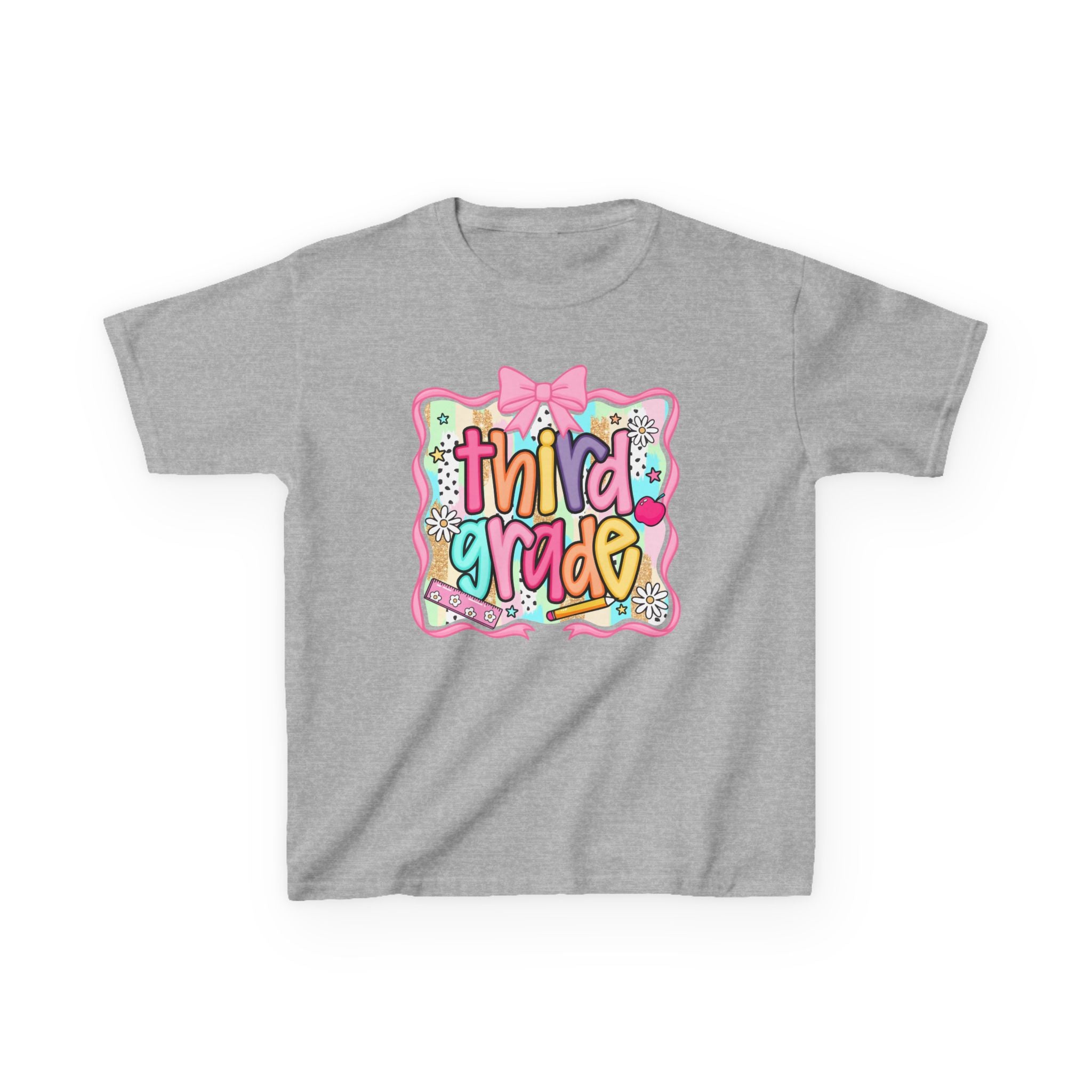 Third Grade Kids T‑Shirt — Colorful Back-to-School Design