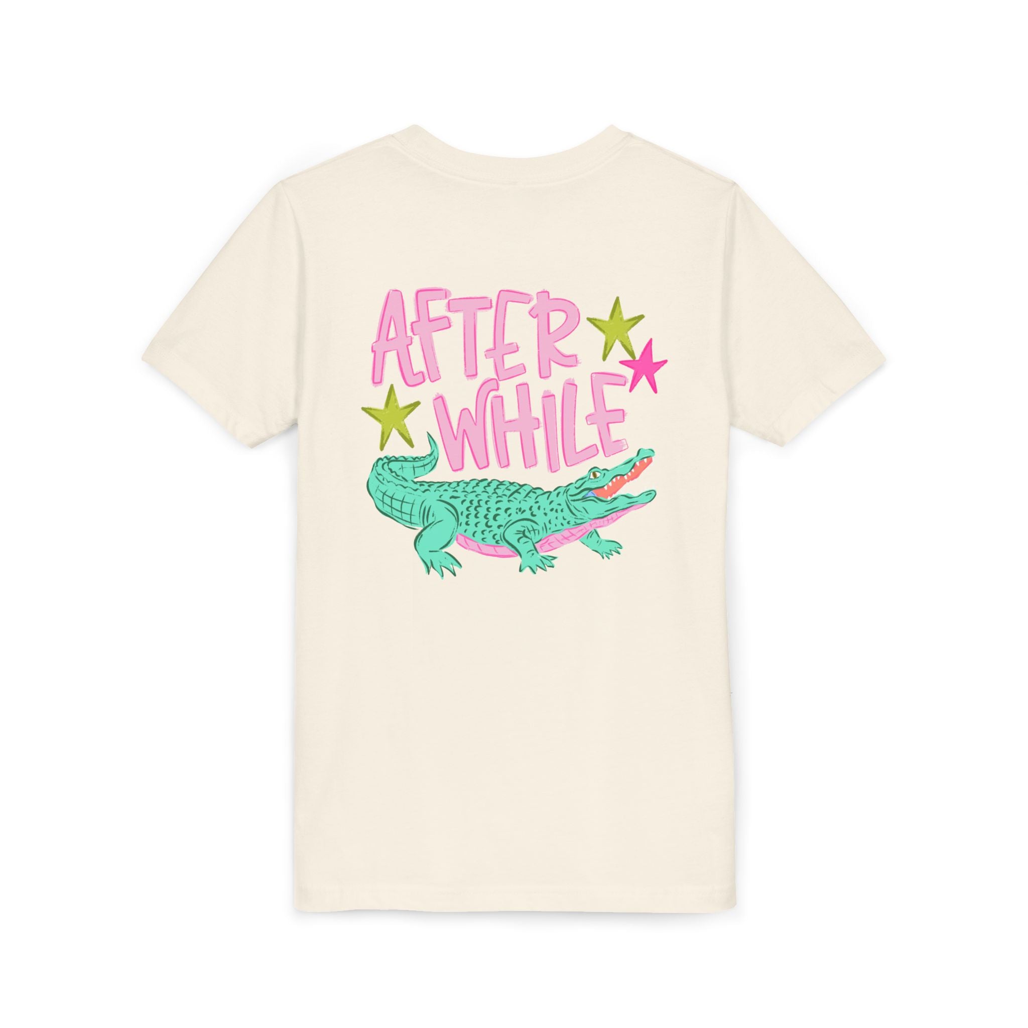Youth Tee — "Later/After While" Retro Crocodile Graphic