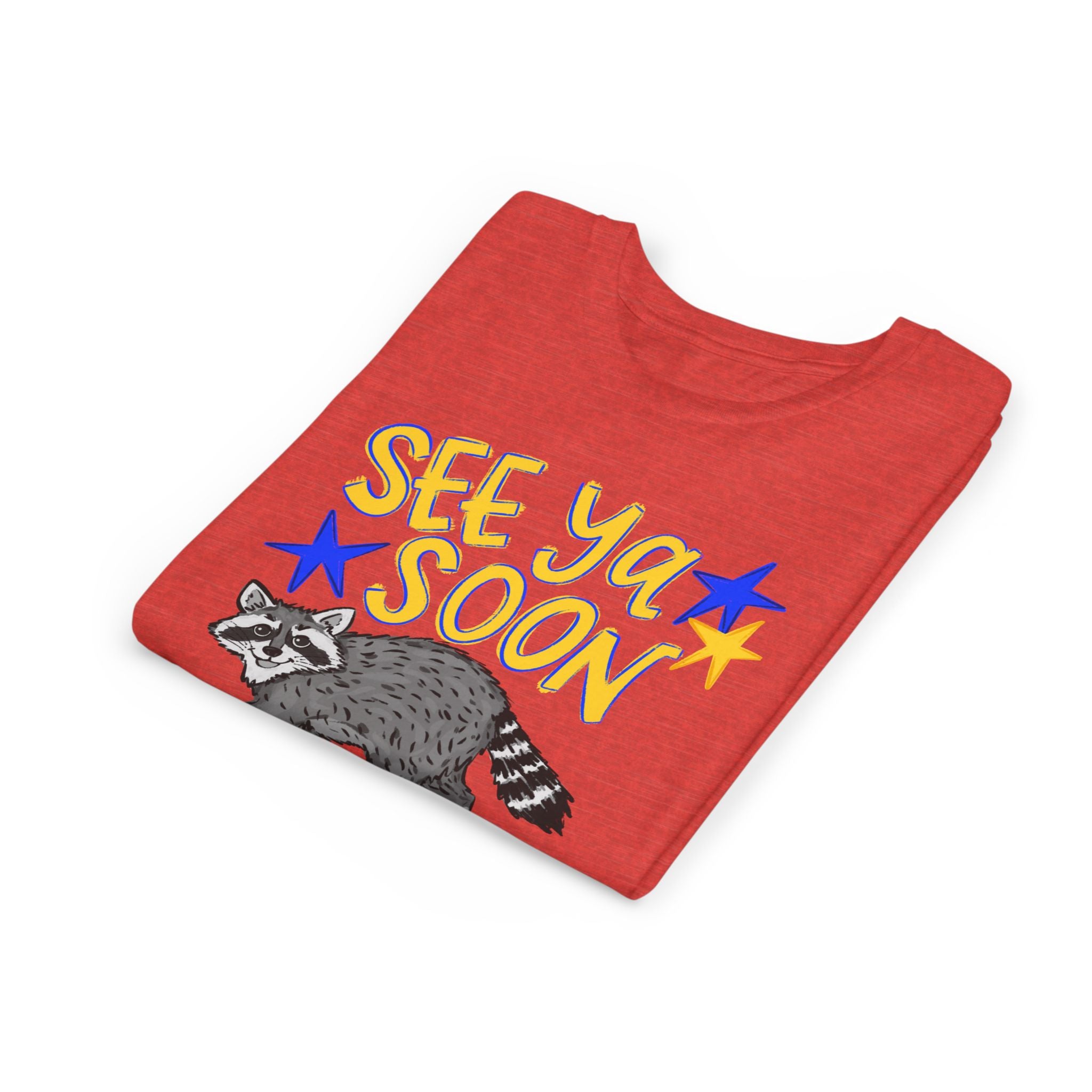 Youth Tee — “See Ya Soon” Raccoon Graphic Kids Shirt