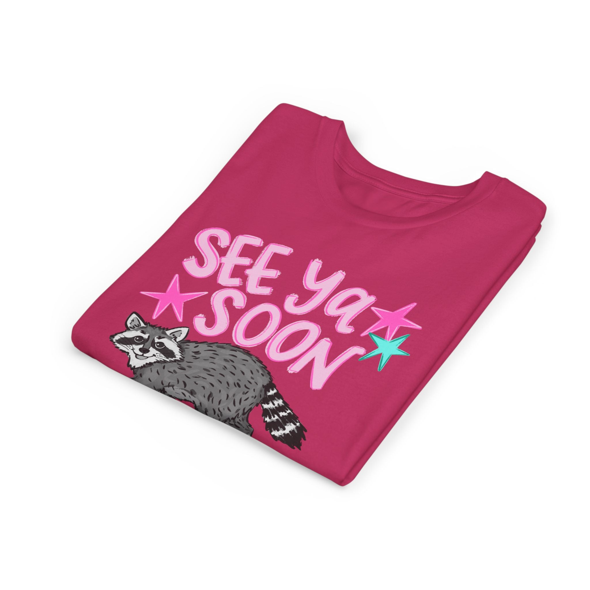 Youth Tee — "See Ya Soon" Raccoon Graphic Shirt