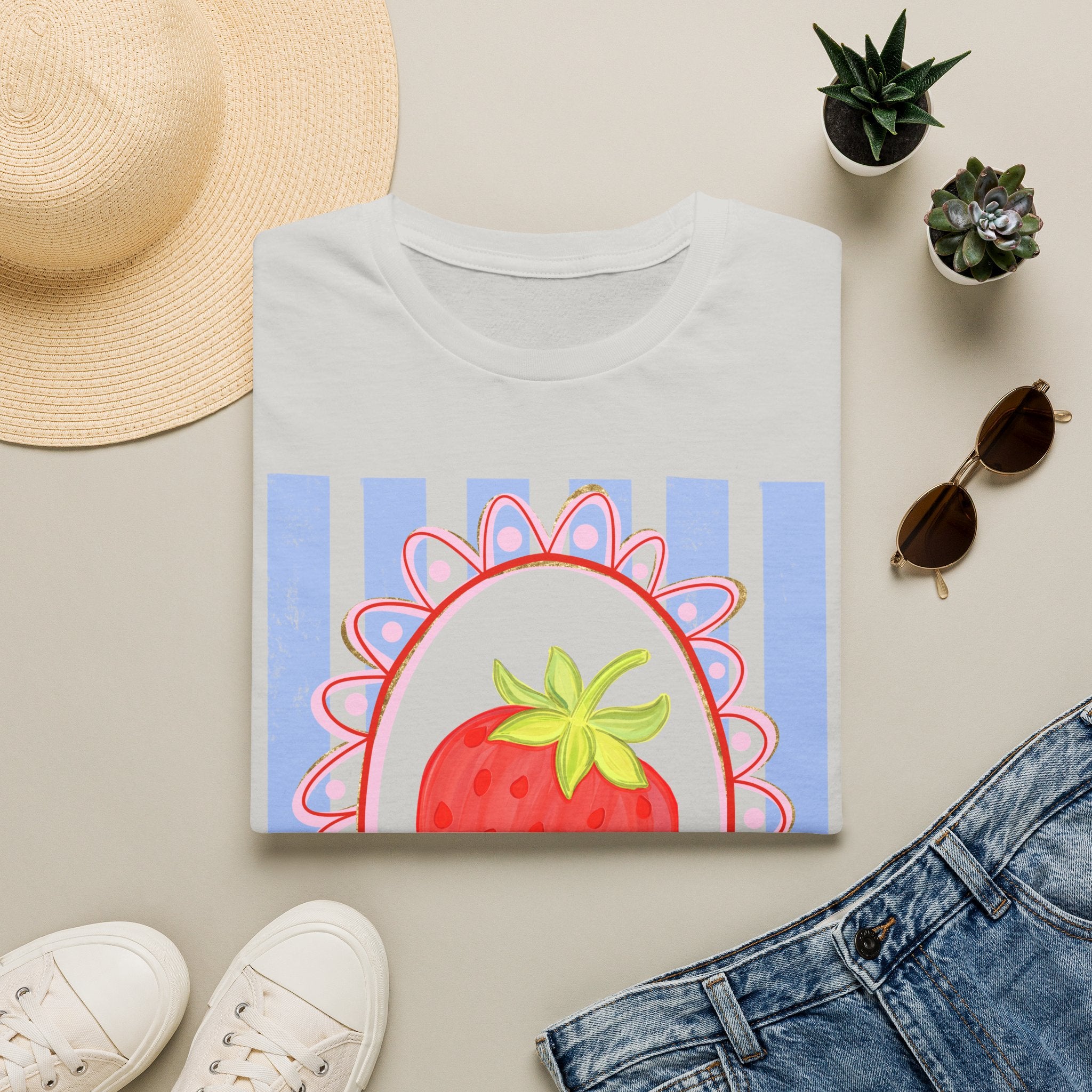 Strawberry with Frame - Gildan Soft Style