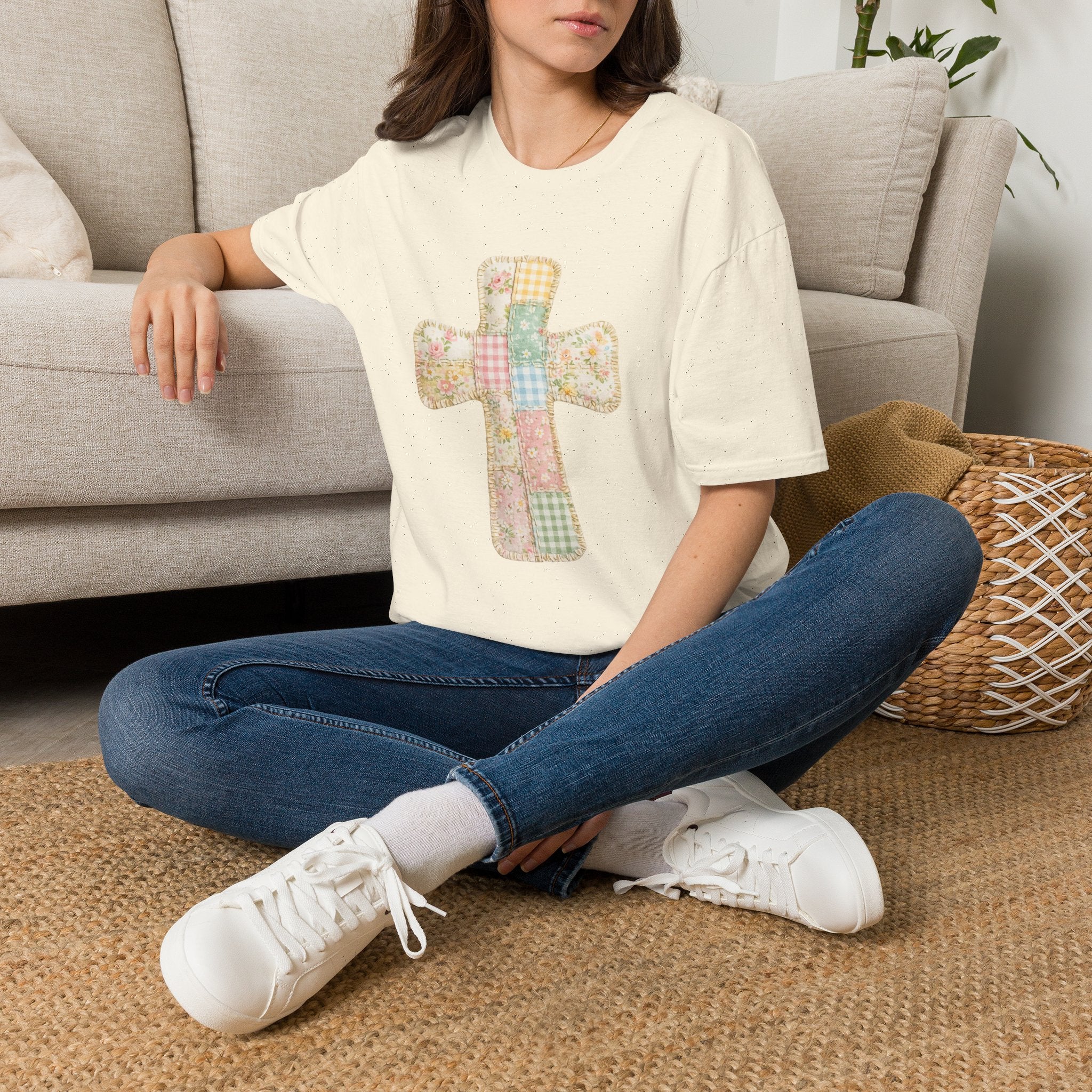 Patchwork Cross - Gildan Soft Style