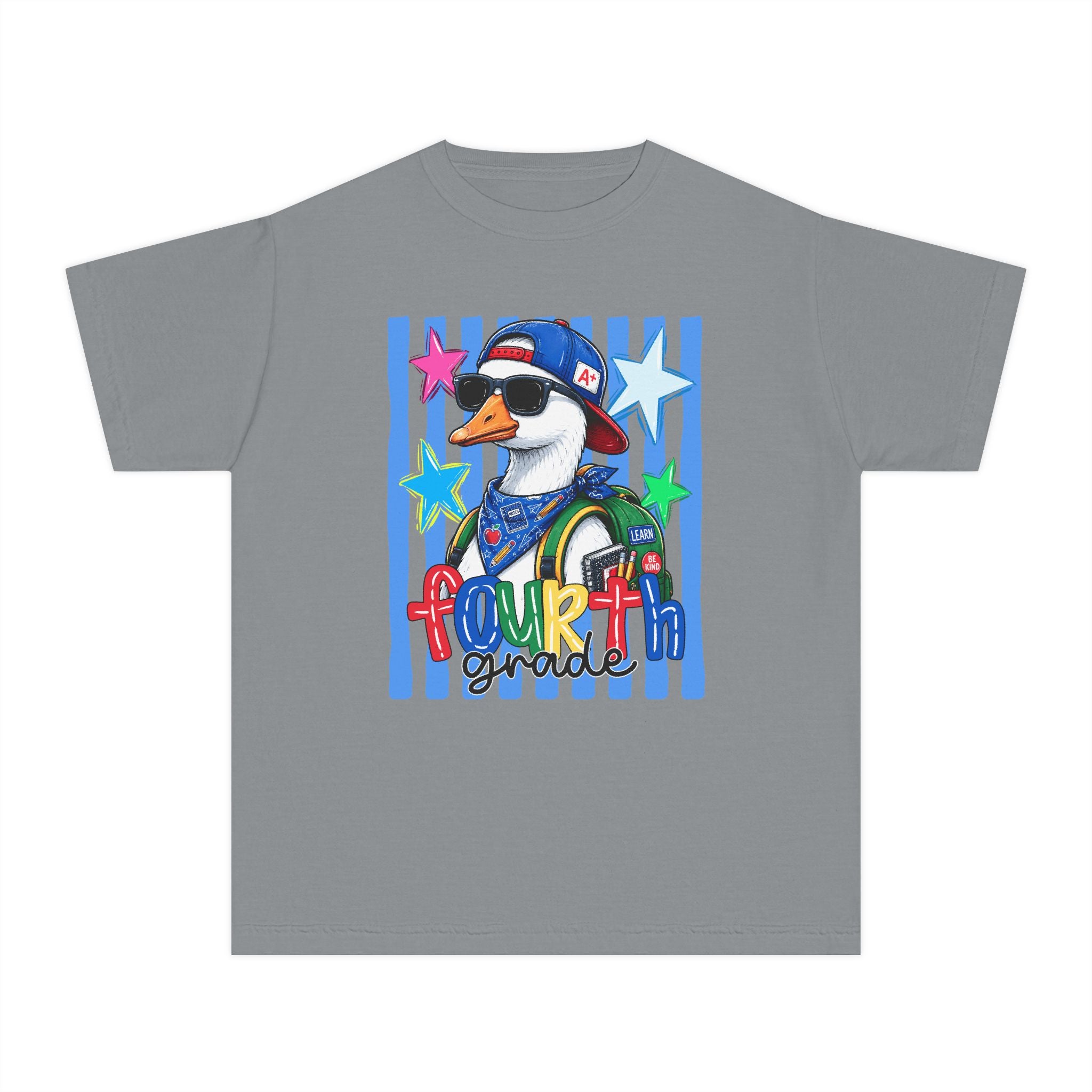 Fourth Grade Boy Duck Youth Tee — Back-to-School Cute Class Shirt