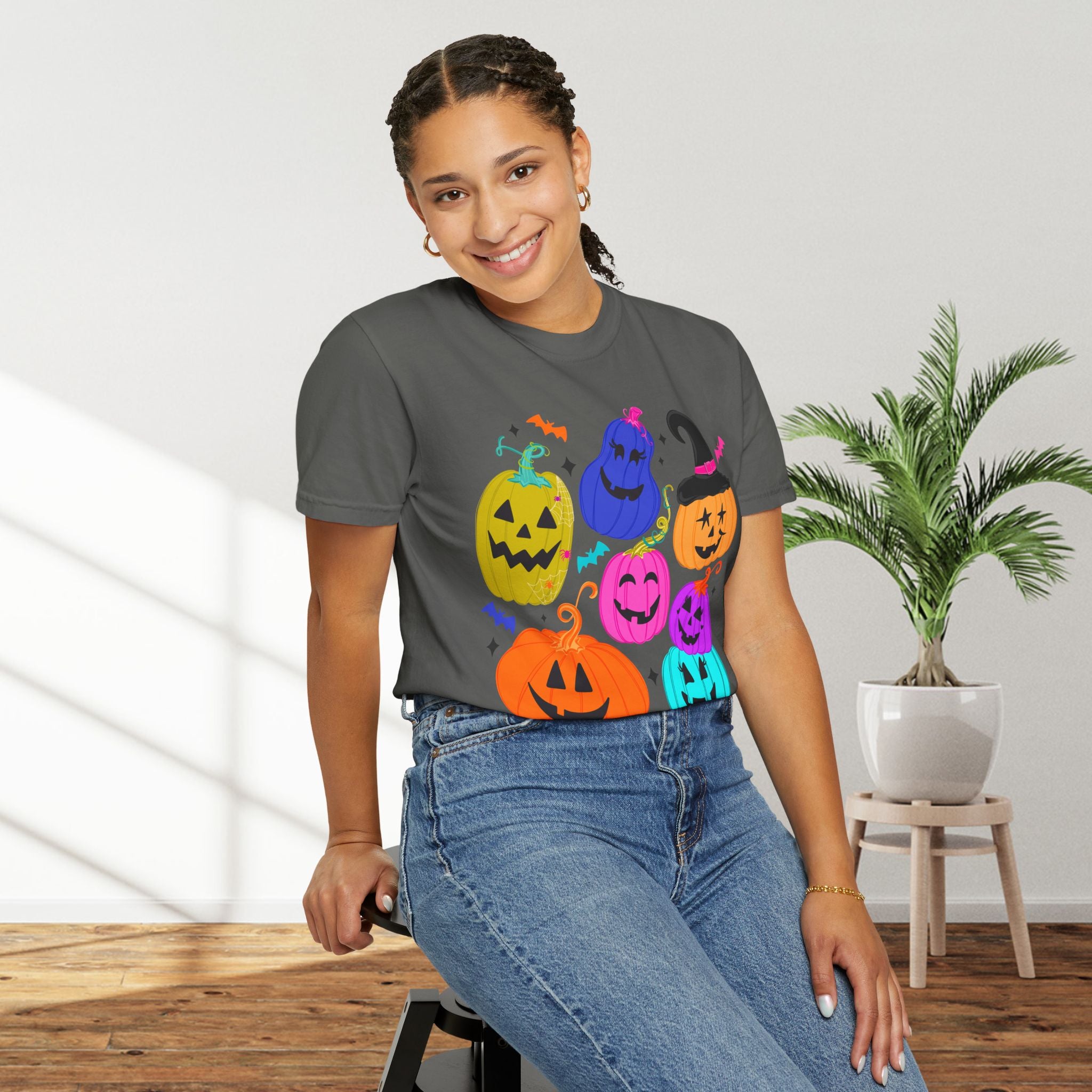 Colorful Jack-O'-Lantern Halloween T-Shirt