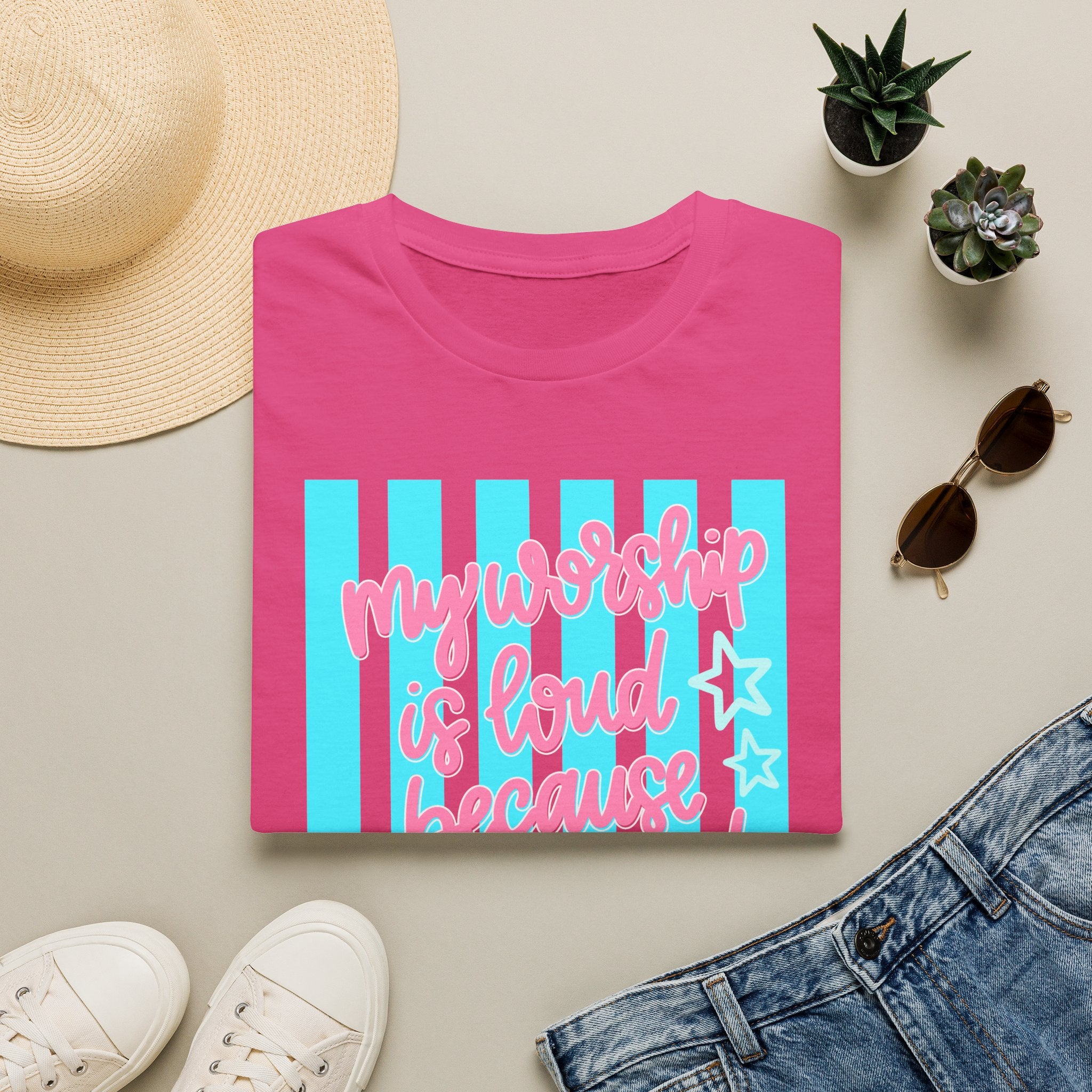 "My Worship Is Loud Because My Wounds Are Deep" Inspirational Christian Tee