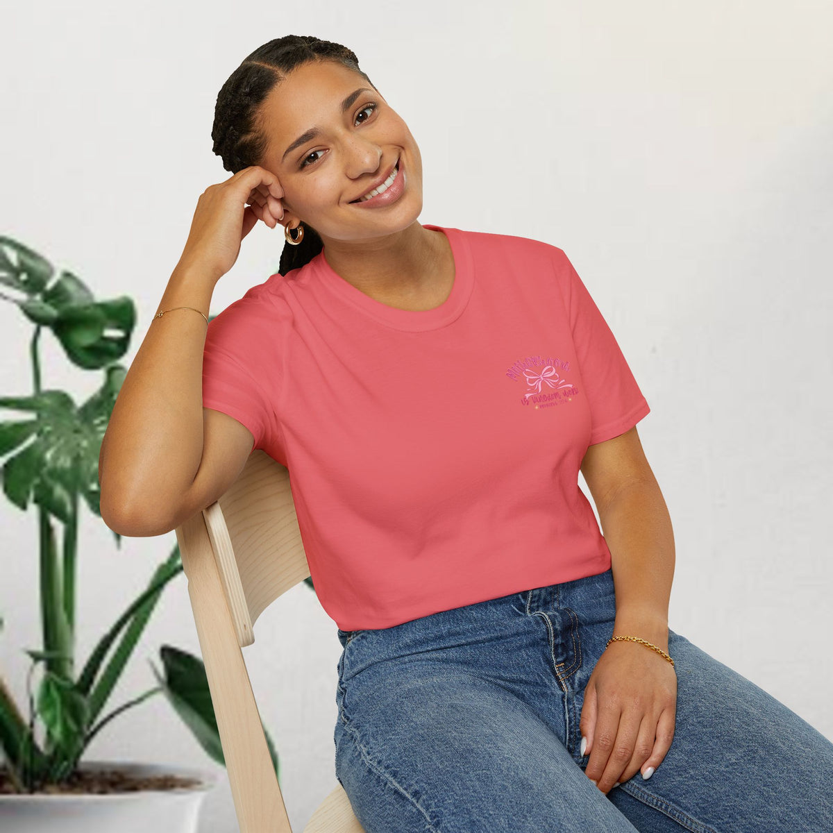 Motherhood is my Ministry Tee – Pink Ribbon Mom Graphic T-Shirt