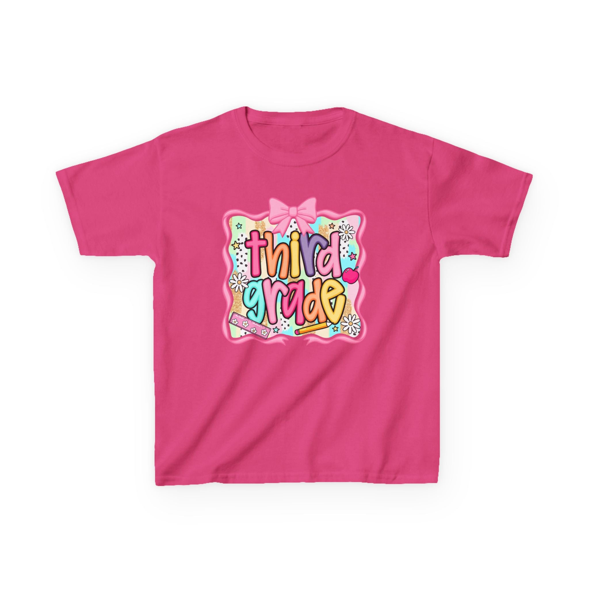 Third Grade Kids T‑Shirt — Colorful Back-to-School Design