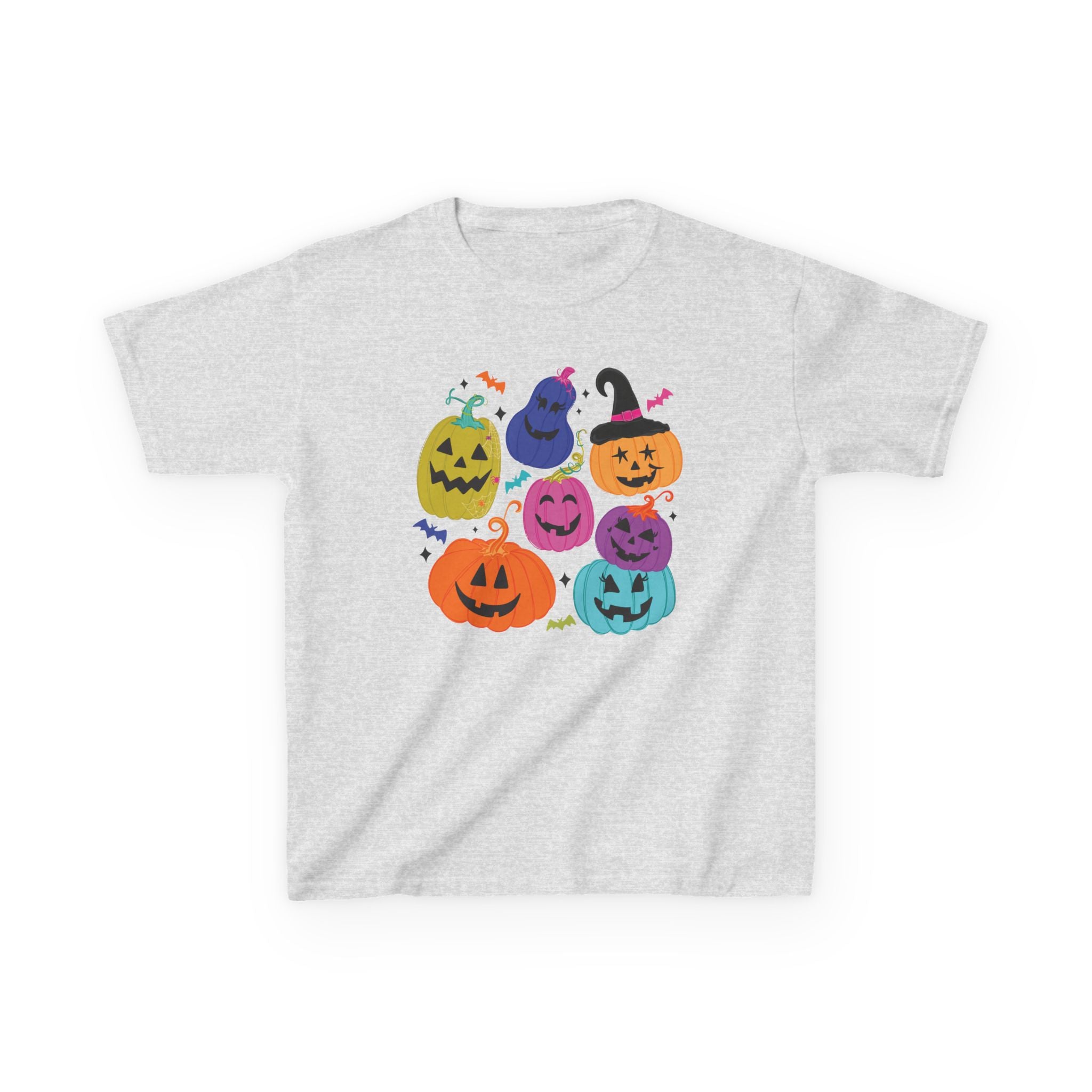 Kids Halloween Pumpkins T‑Shirt — Colorful Jack‑O'Lanterns Cute Trick or Treat Tee