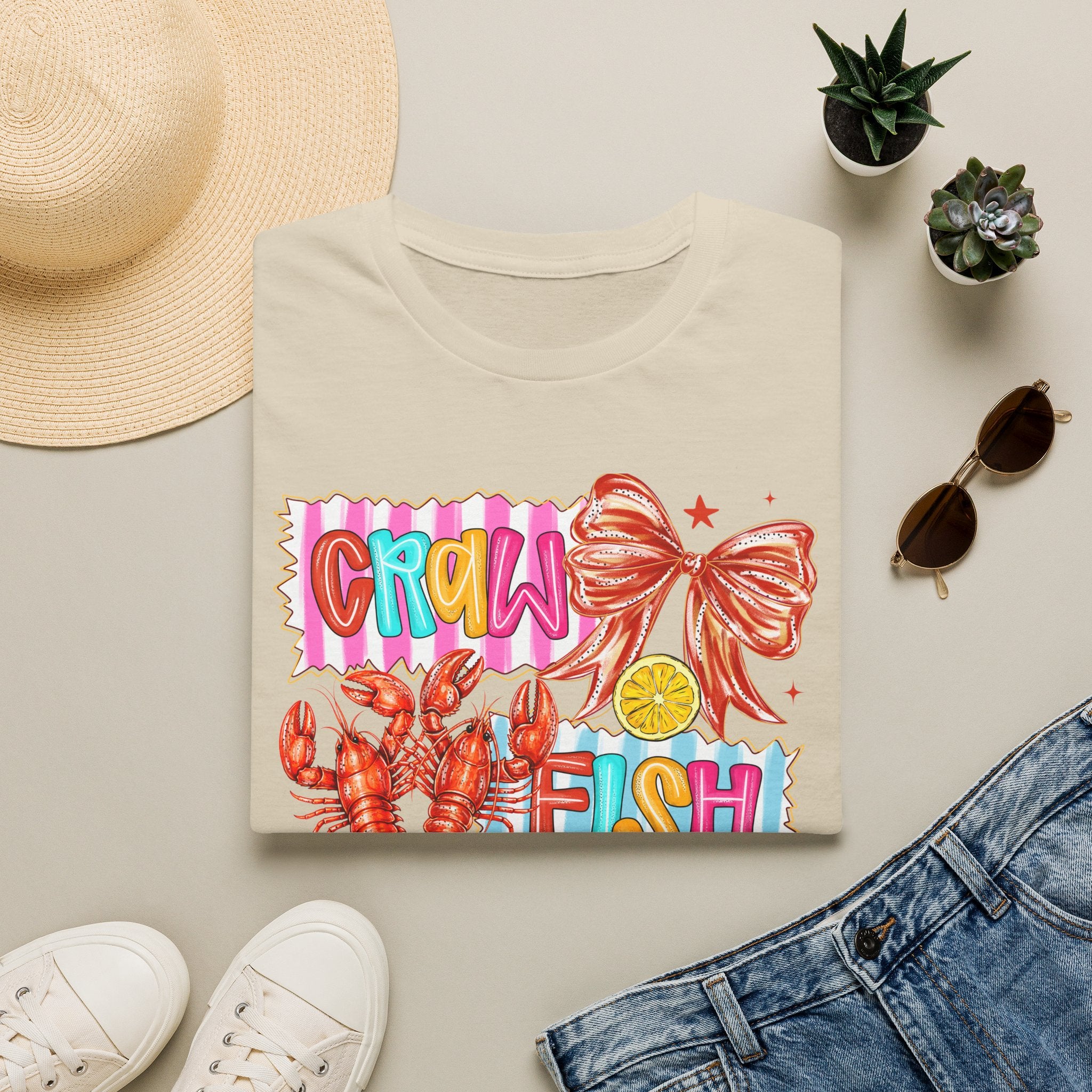 Crawfish Season T-Shirt — Colorful Cajun Seafood Graphic Tee