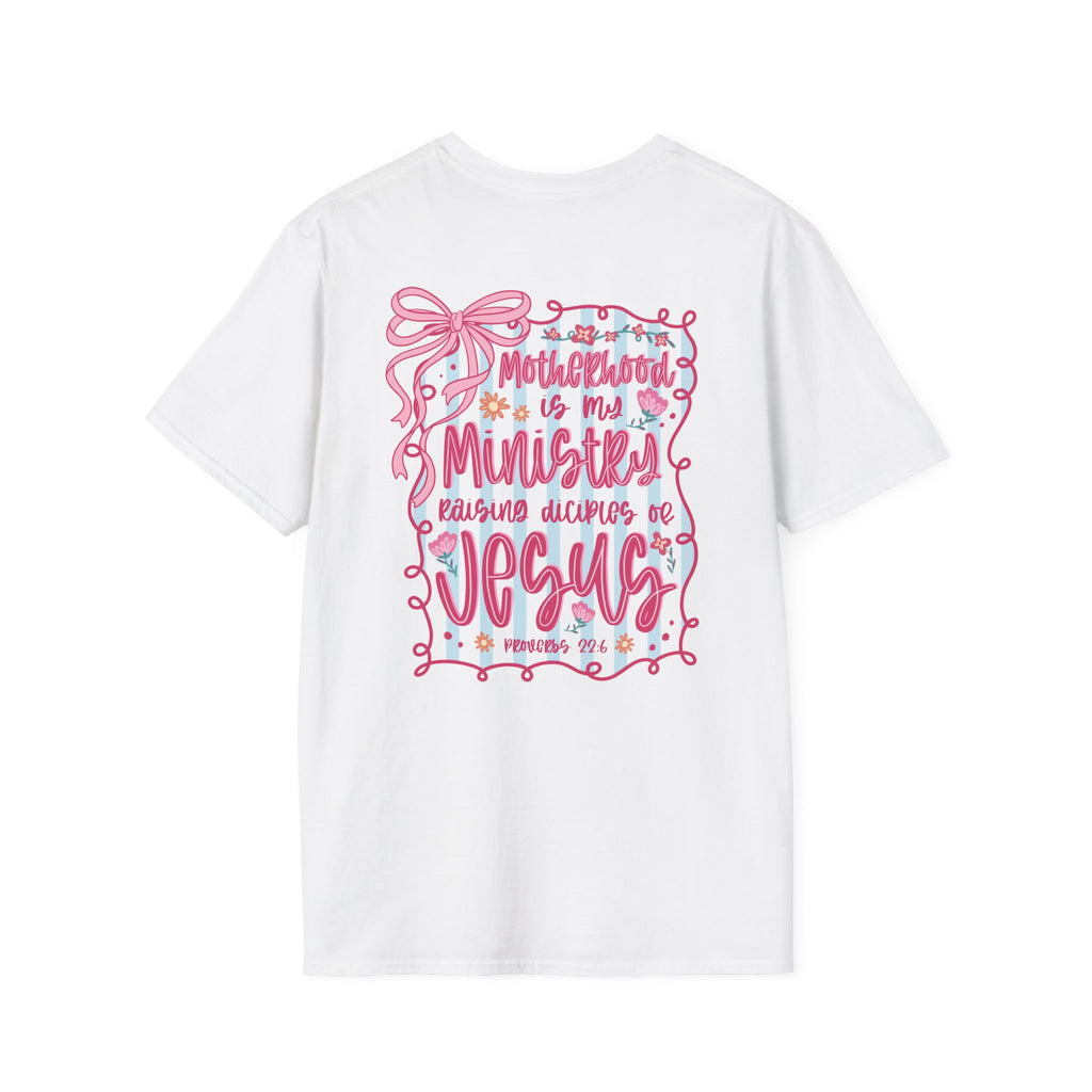 Motherhood is my Ministry Tee – Pink Ribbon Mom Graphic T-Shirt