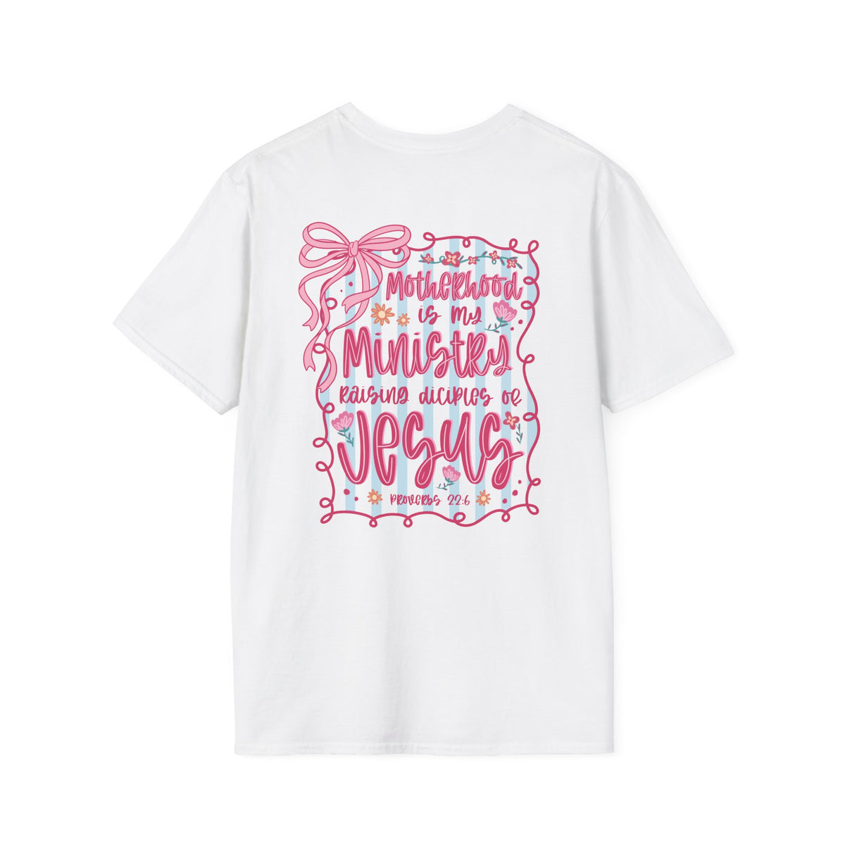 Motherhood is my Ministry Tee – Pink Ribbon Mom Graphic T-Shirt
