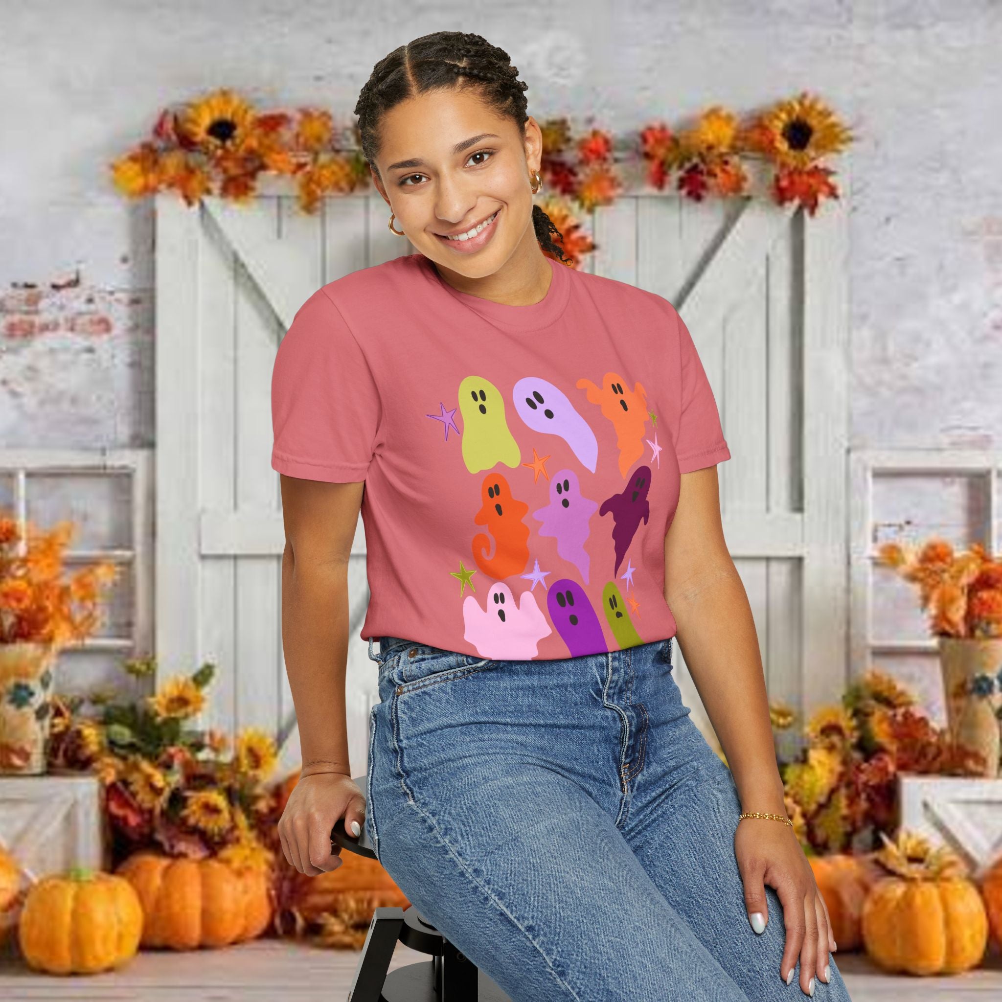 Cute Colorful Ghosts Halloween T-Shirt