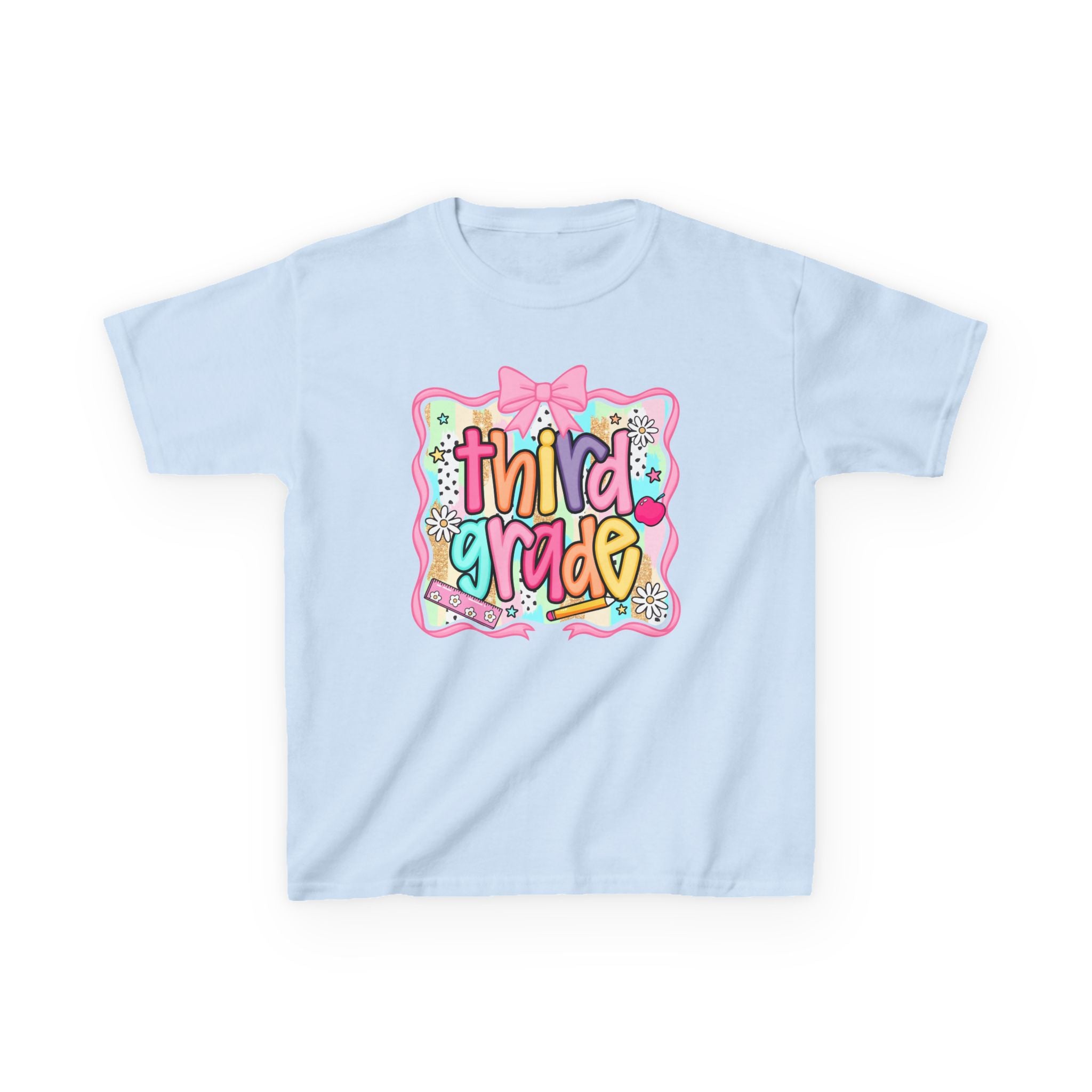 Third Grade Kids T‑Shirt — Colorful Back-to-School Design