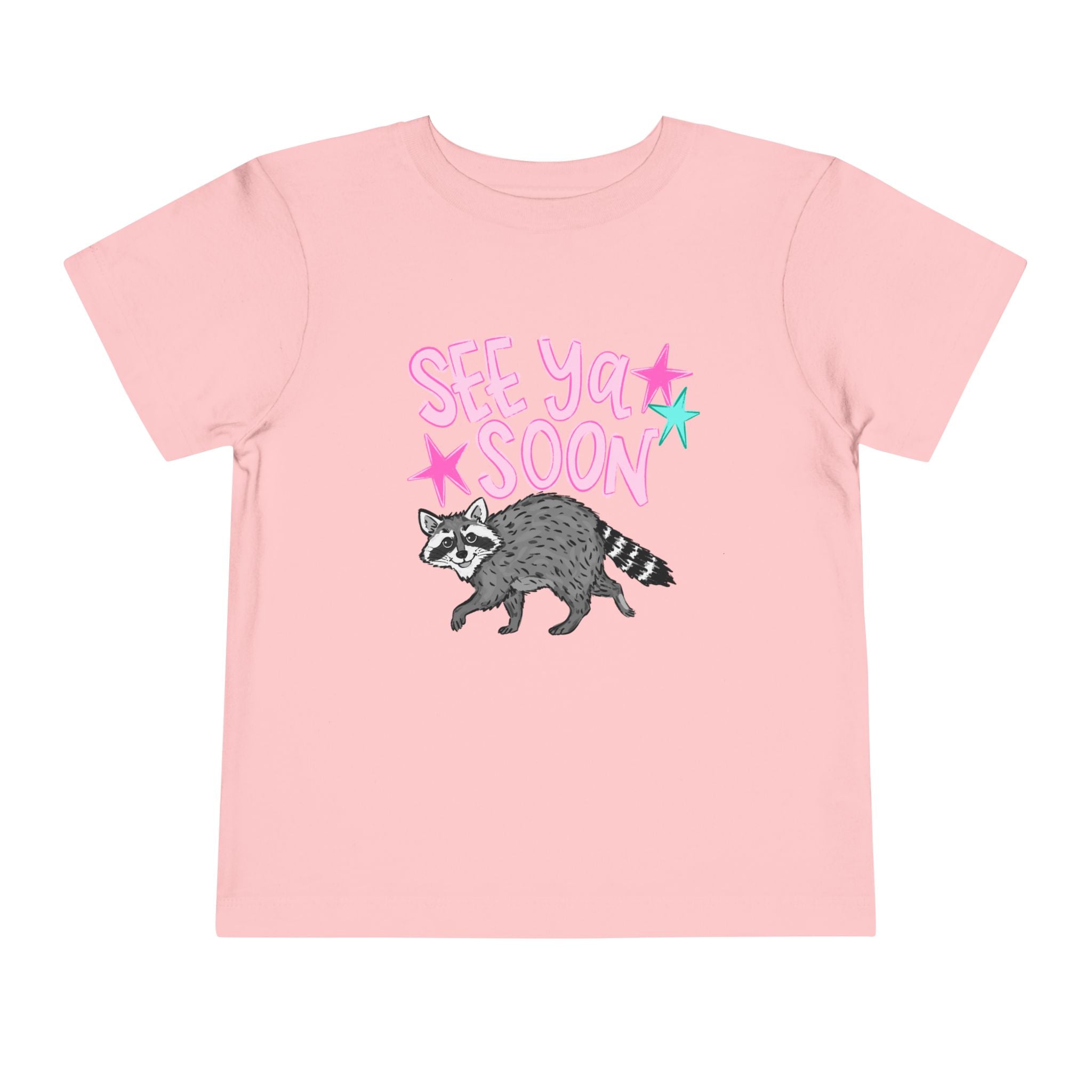 Toddler Tee — "See Ya Soon" Raccoon Graphic Shirt
