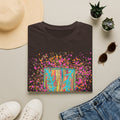 Colorful Floral Shield T-Shirt — Boho Painted Crest Graphic Tee