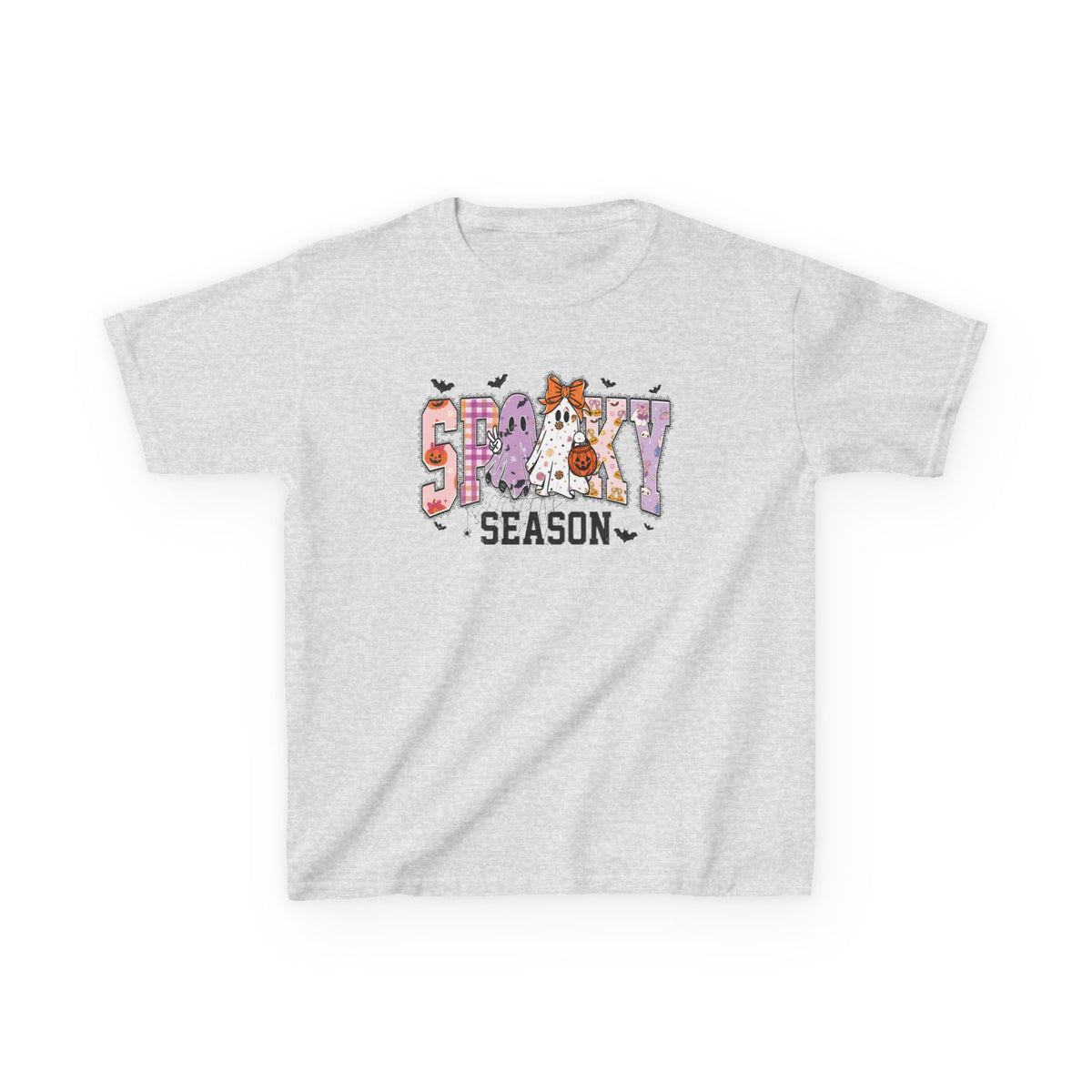 Kids Spooky Season Cute Ghost & Pumpkin Shirt