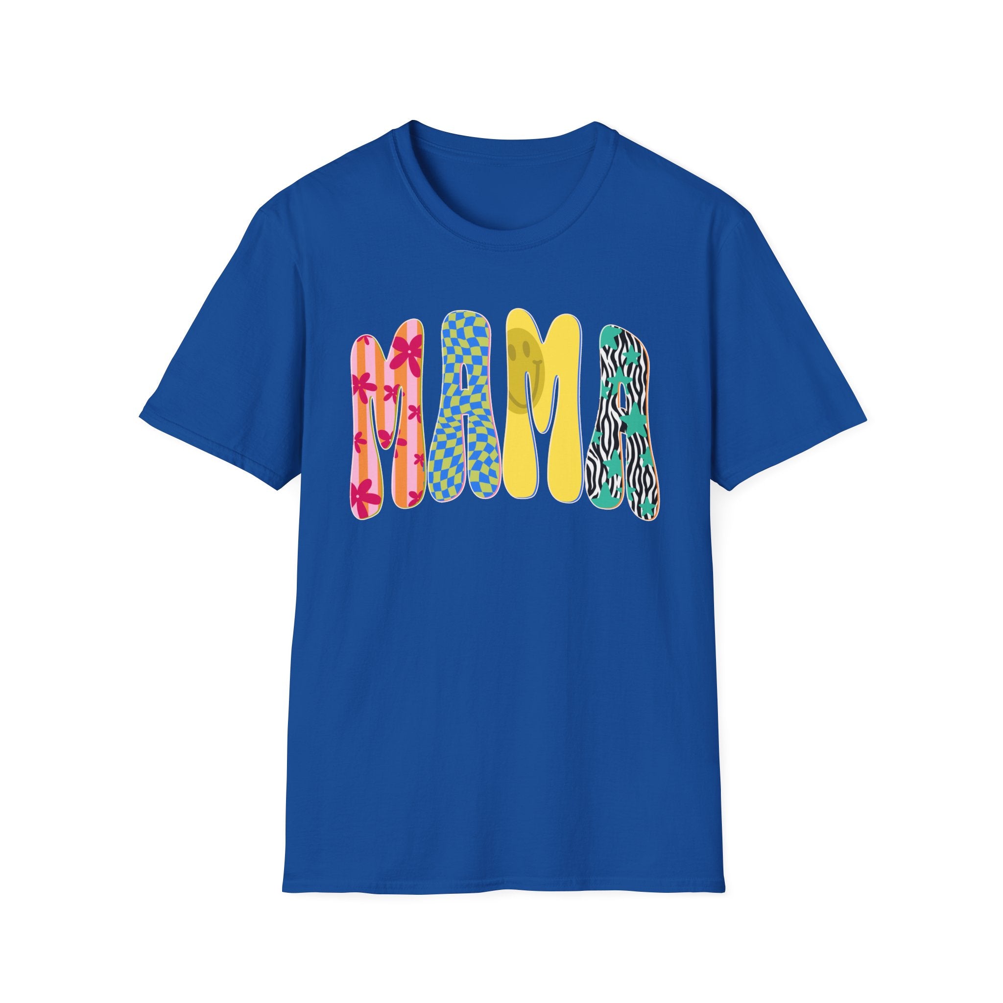 Mama Graphic T-Shirt — Colorful Patterned Lettering Tee for New Moms & Mother's Day