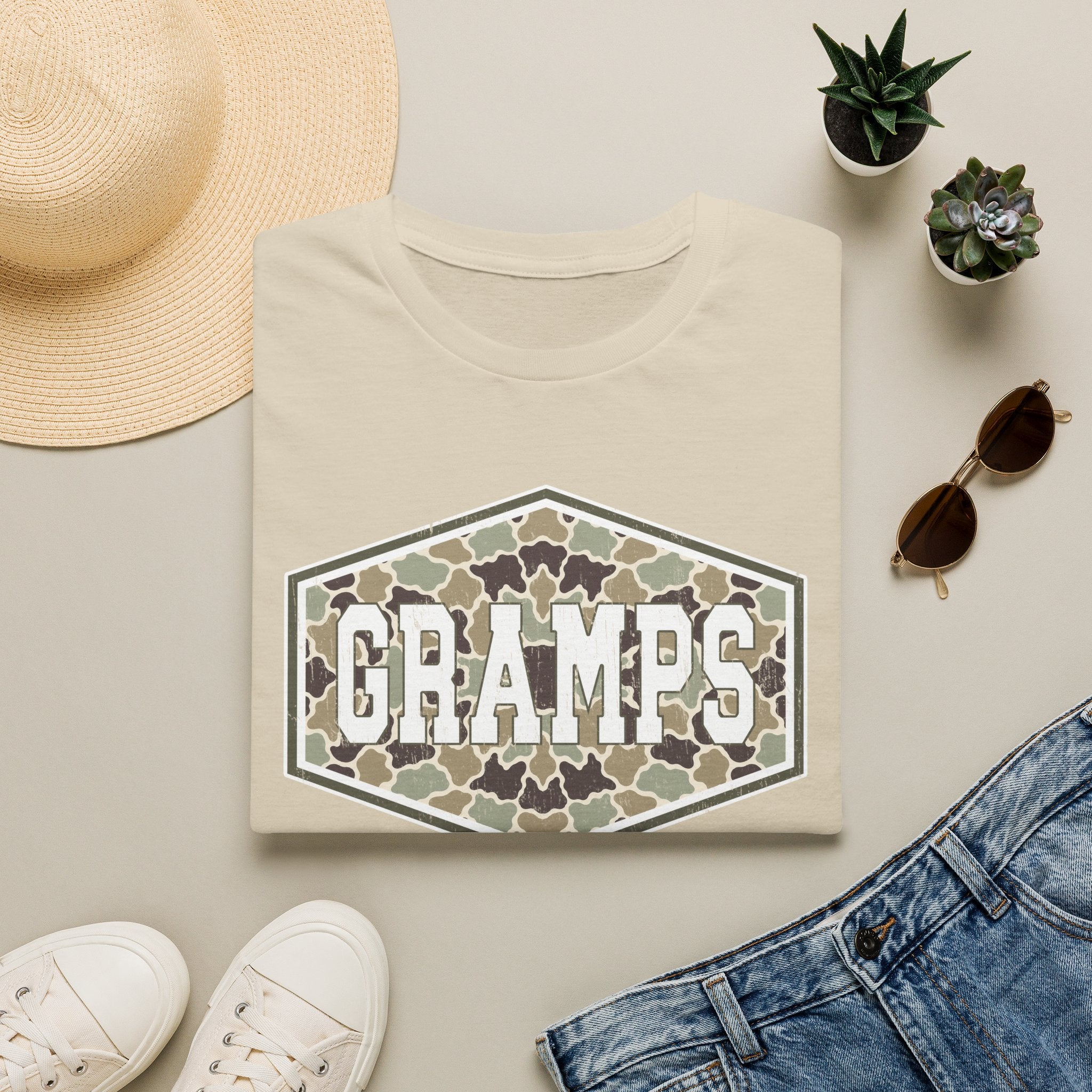 Gramps Camo - Gildan Soft Style