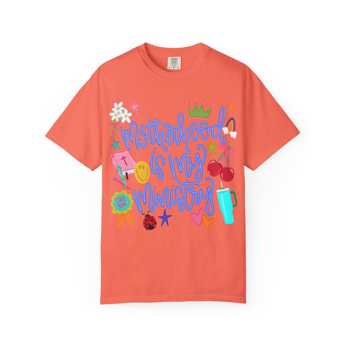 Motherhood Is My Ministry T-Shirt Blue Font