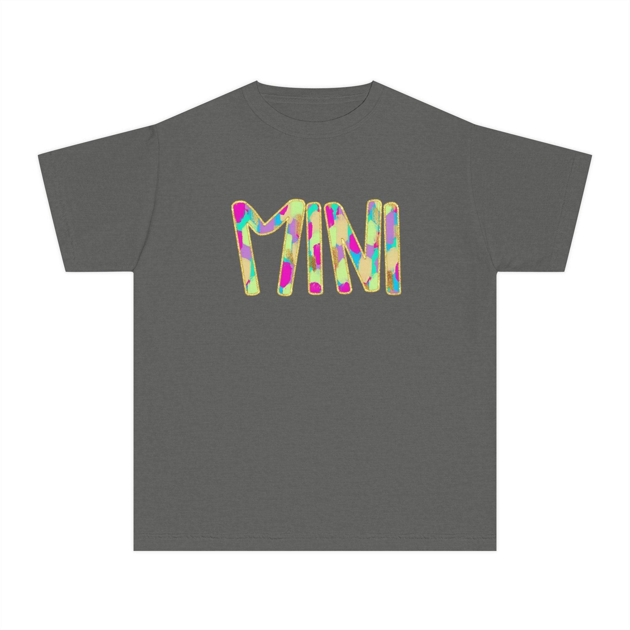 Youth Tee with Colorful 'MIM' Graphic — Vibrant Kid's Casual Shirt