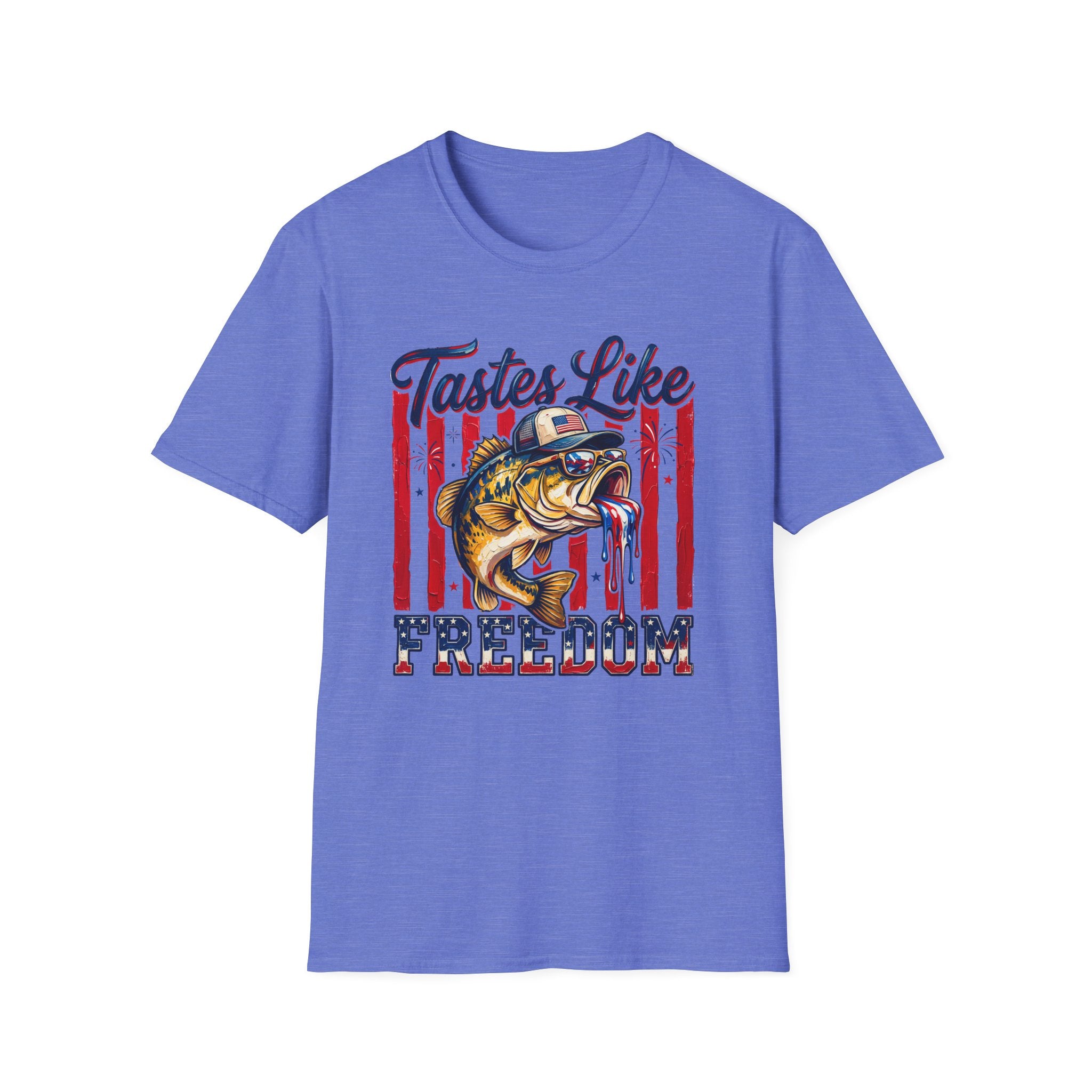 “Tastes Like Freedom” Patriotic Fishing Graphic Tee