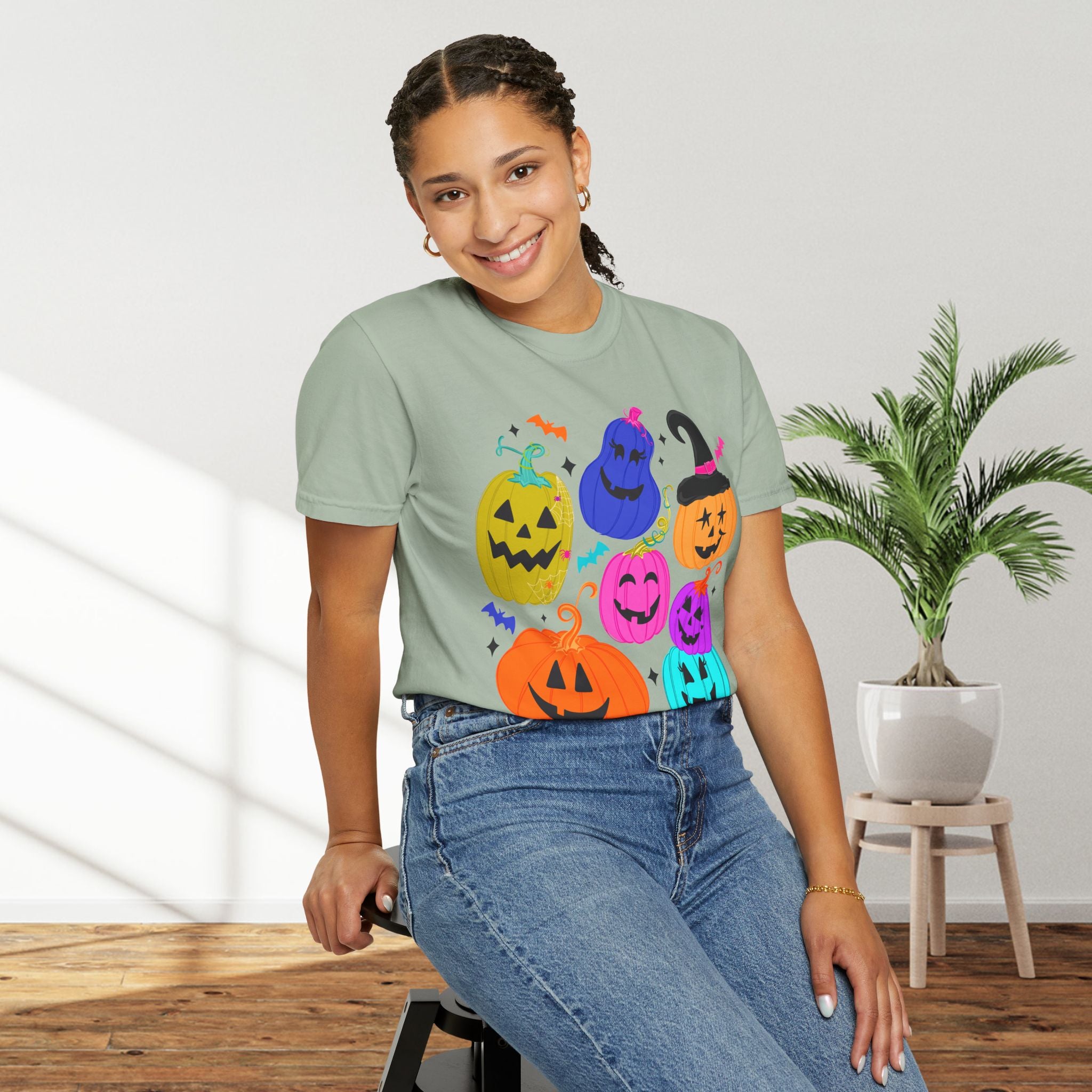 Colorful Jack-O'-Lantern Halloween T-Shirt