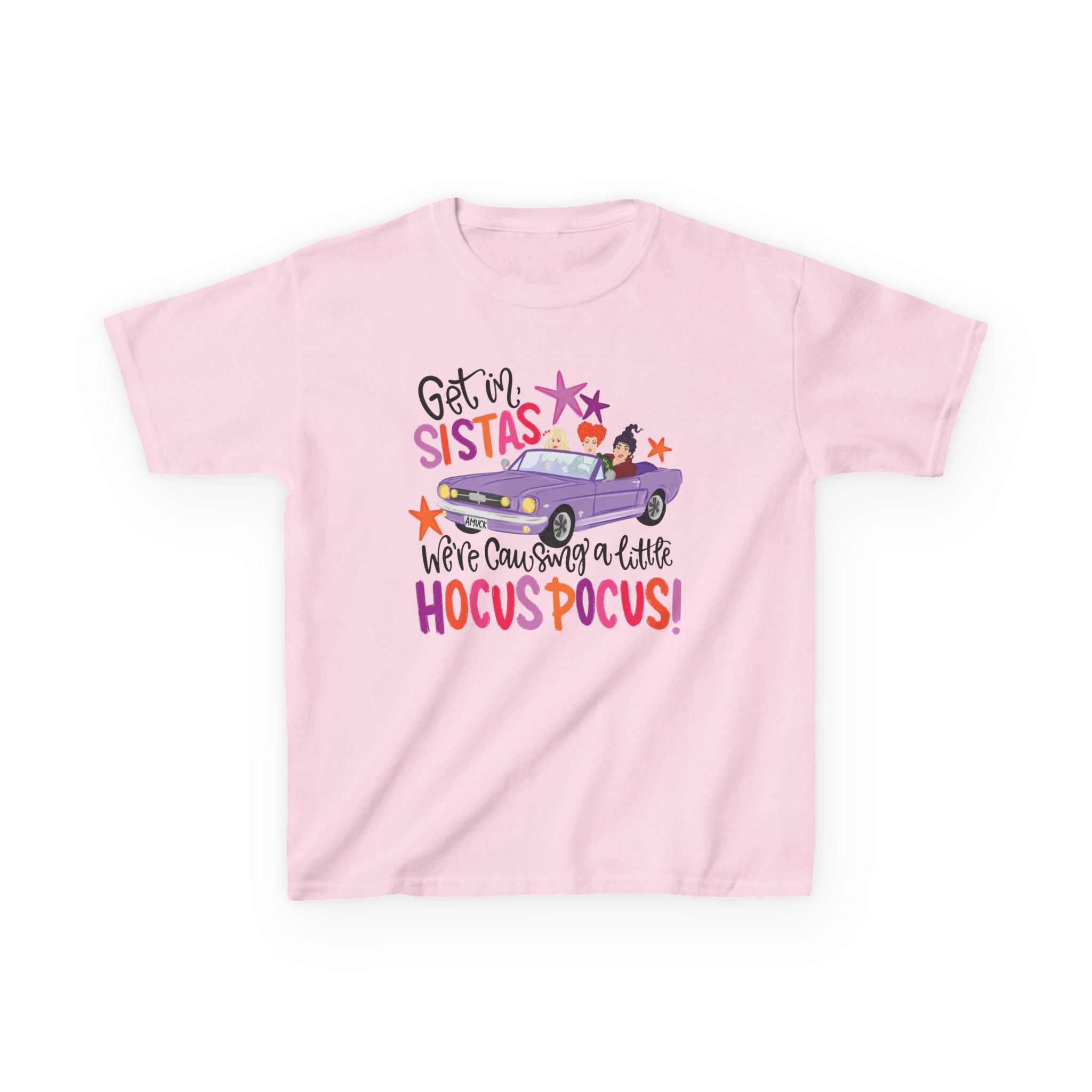 Kids T-Shirt - 'Ge In, Sistas We're Caysubg a Little Hocus Pocus' Halloween Graphic Tee