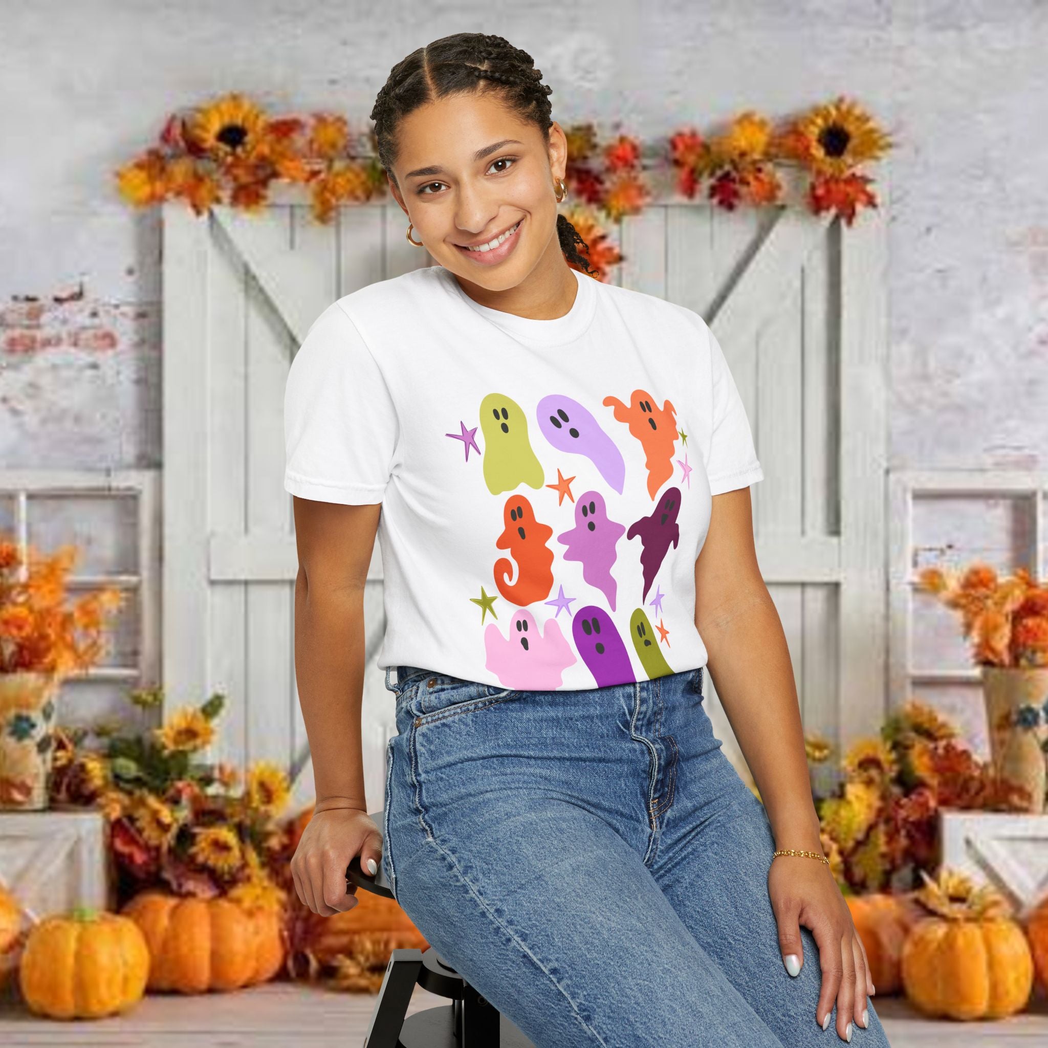 Cute Colorful Ghosts Halloween T-Shirt