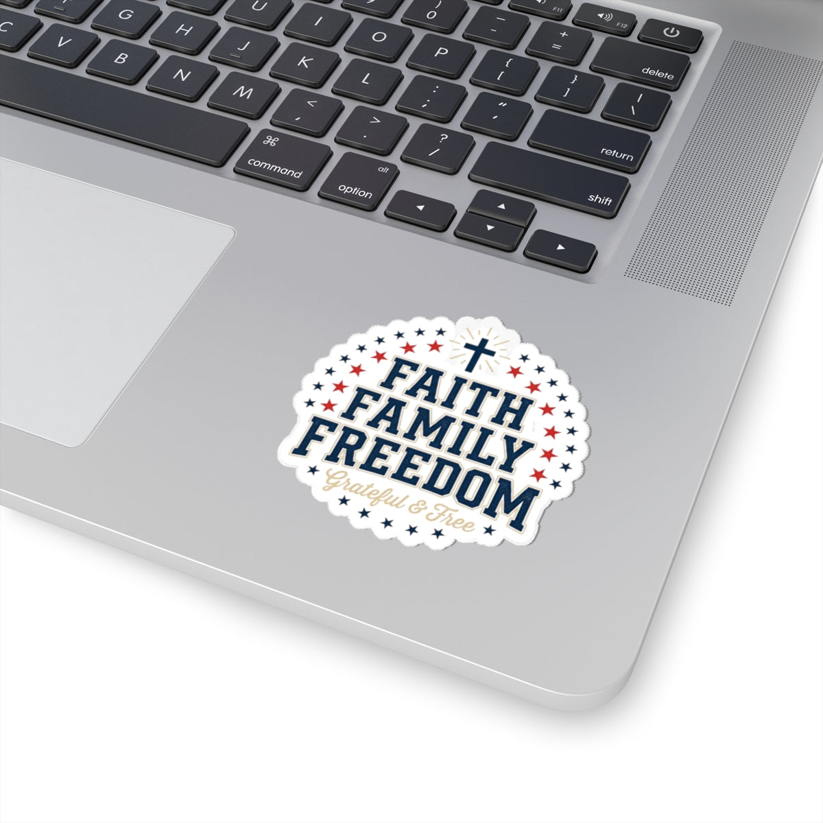 Faith Family Freedom Sticker | Faith-based Patriotic, Vintage Americana 4th of July
