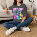 Floral Keke T-Shirt — Bright Garden Stripes Tee
