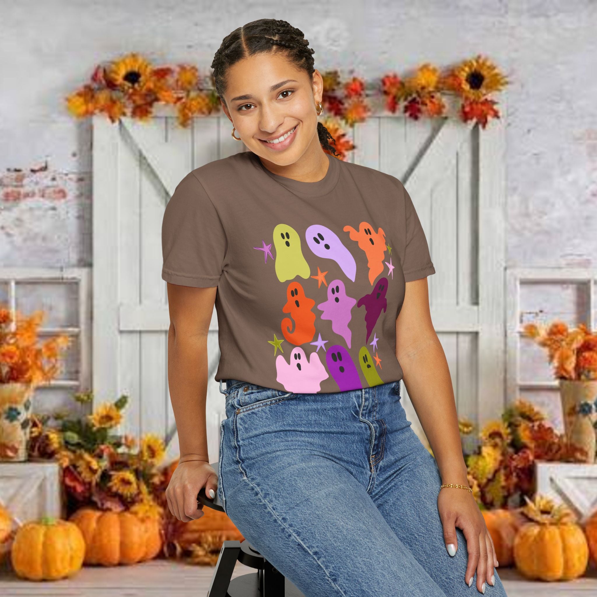Cute Colorful Ghosts Halloween T-Shirt