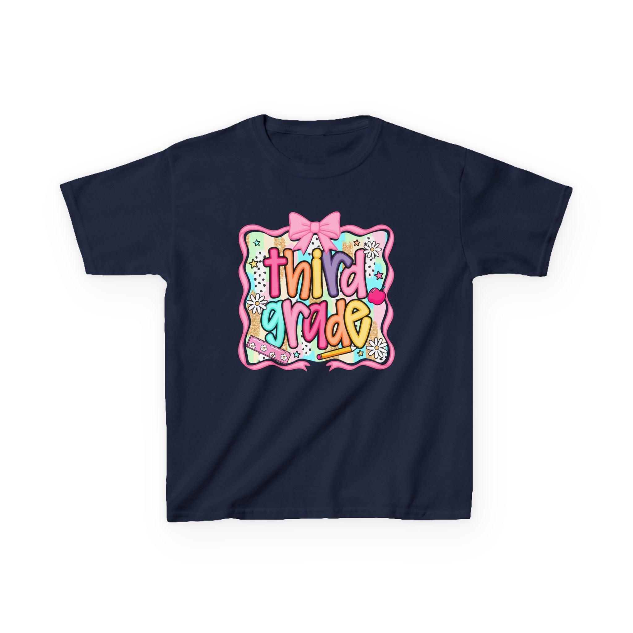 Third Grade Kids T‑Shirt — Colorful Back-to-School Design
