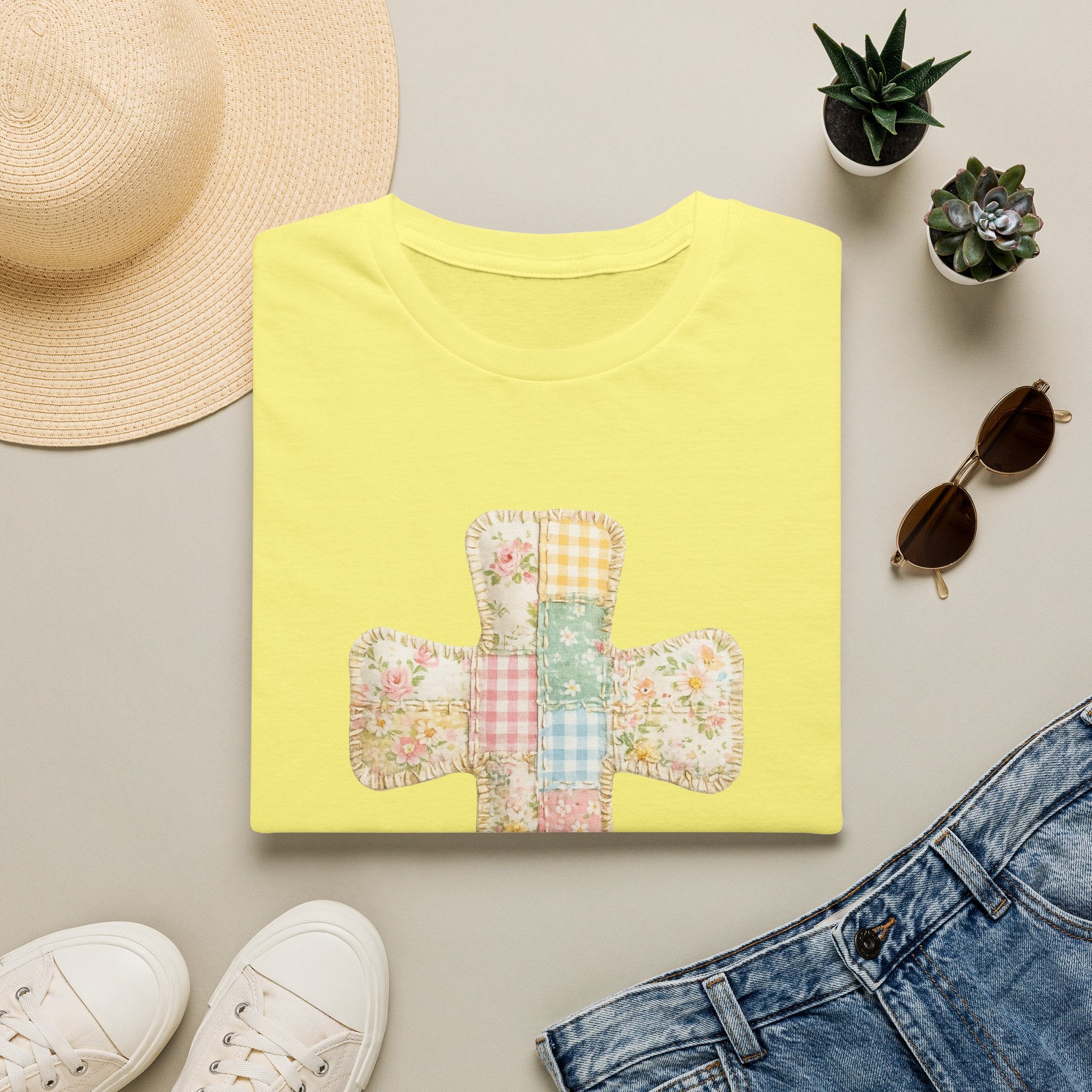 Patchwork Cross - Gildan Soft Style