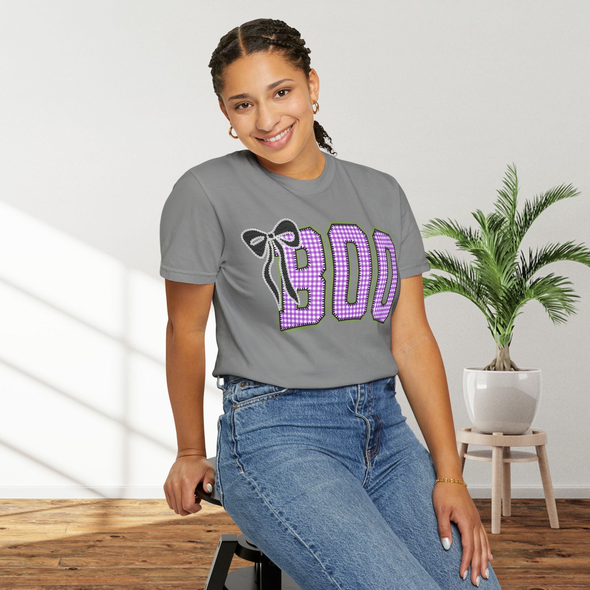 Boo Sparkle Tee — Cute Halloween BOO Graphic T-Shirt with Bow